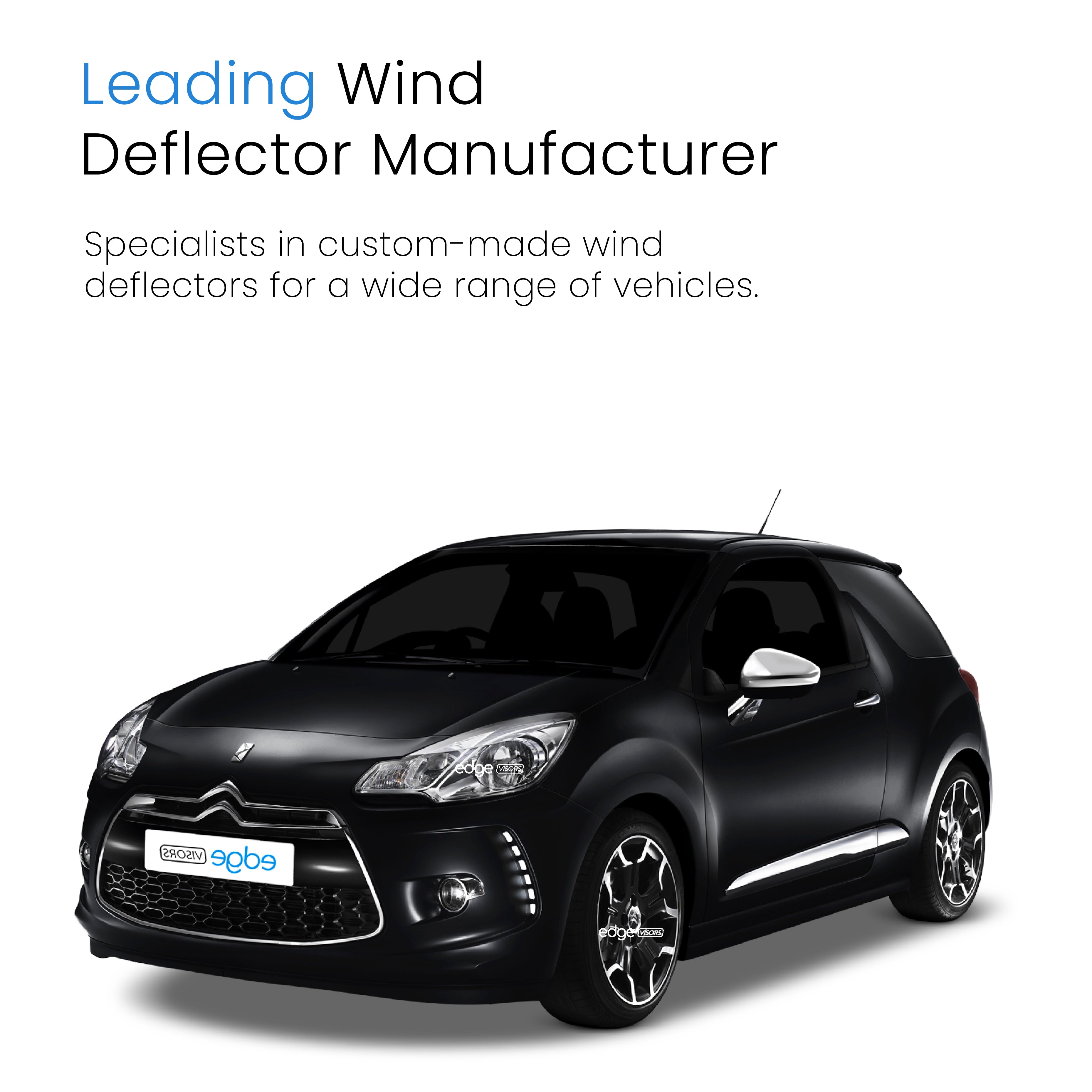 Citroen DS3 MK1 2010-2019 3 Door Hatchback Wind Deflectors 2pc