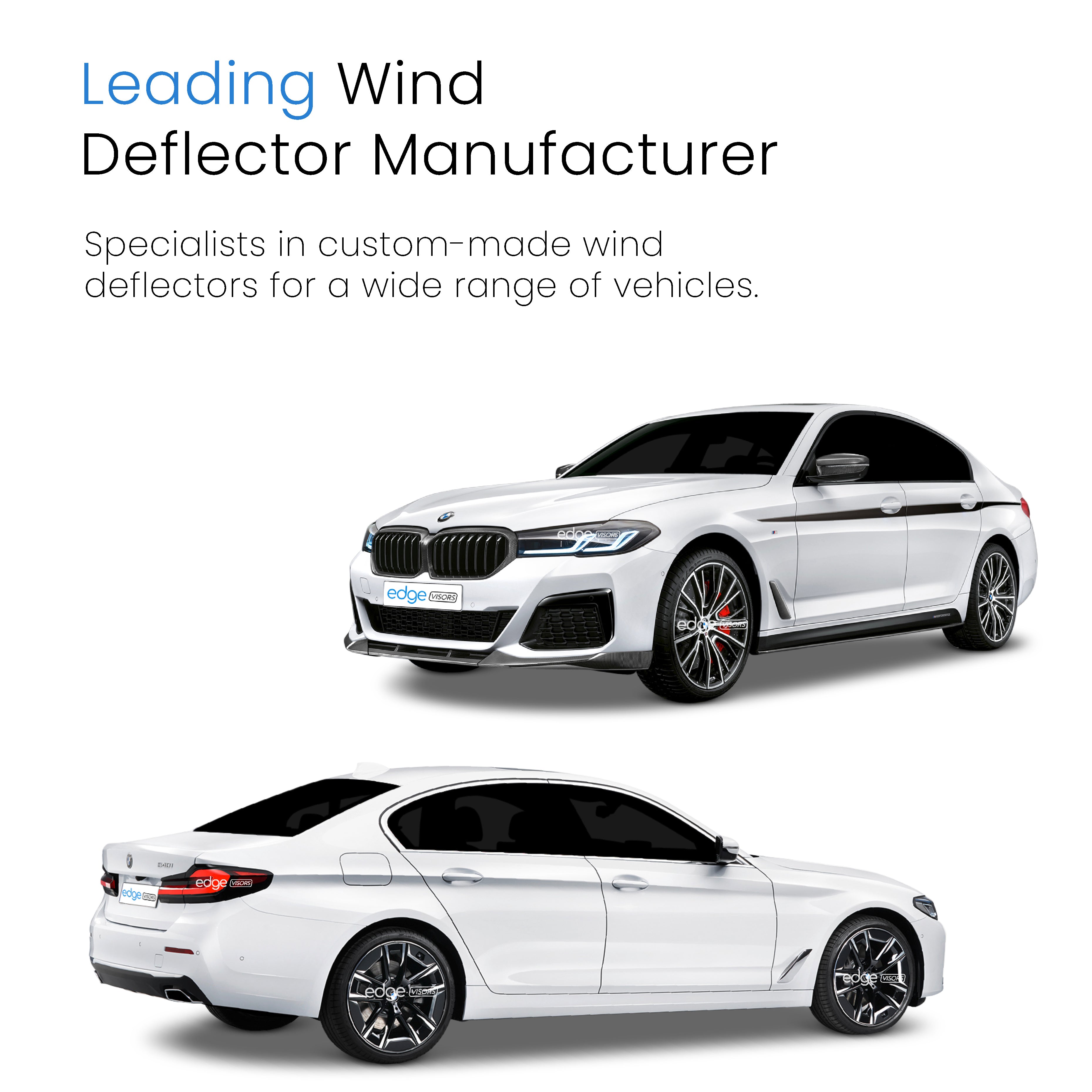 BMW 5 Series G30 2017-2023 4 Door Saloon Wind Deflectors 4pc