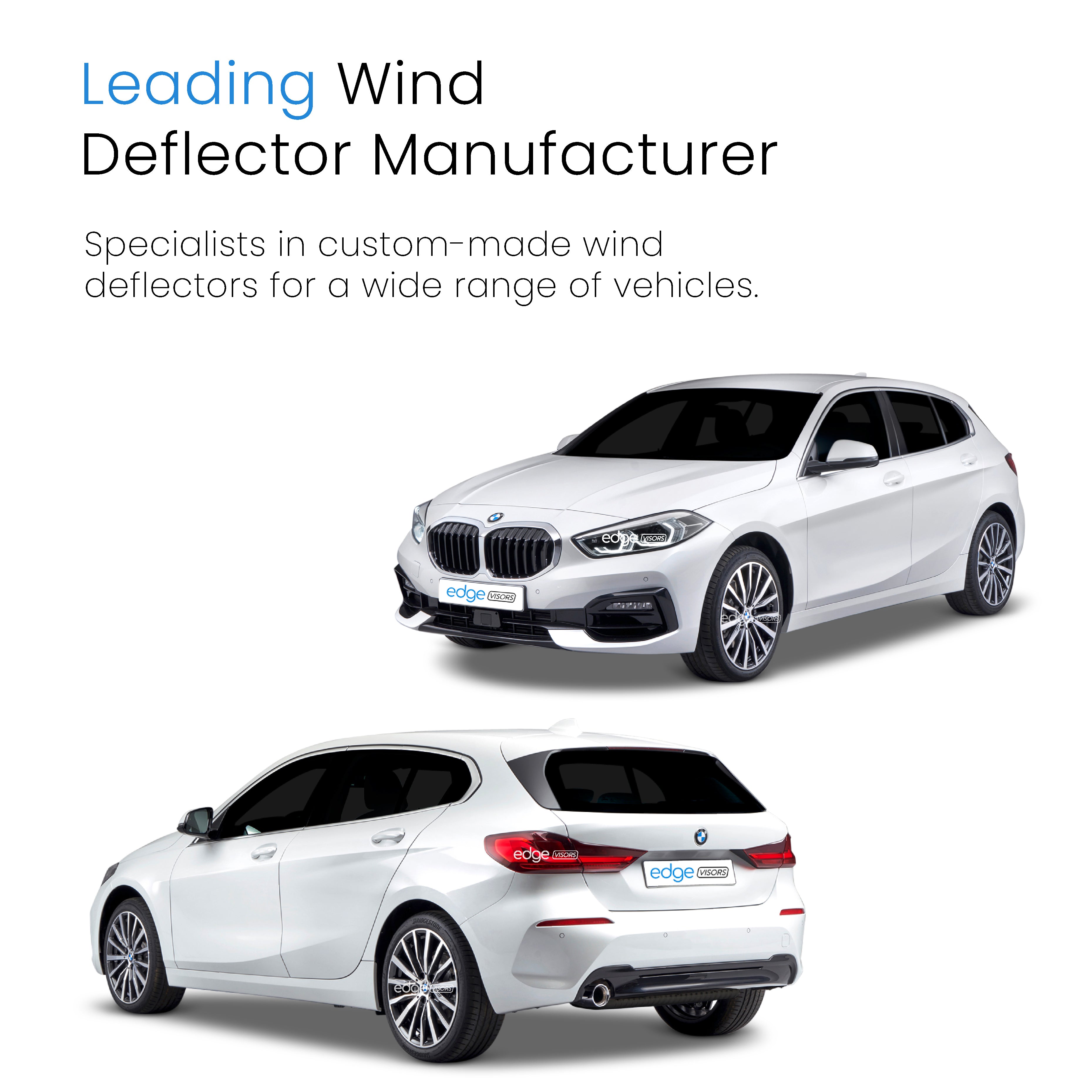 BMW 1 Series F40 2019-2024 5 Door Hatchback Wind Deflectors 4pc