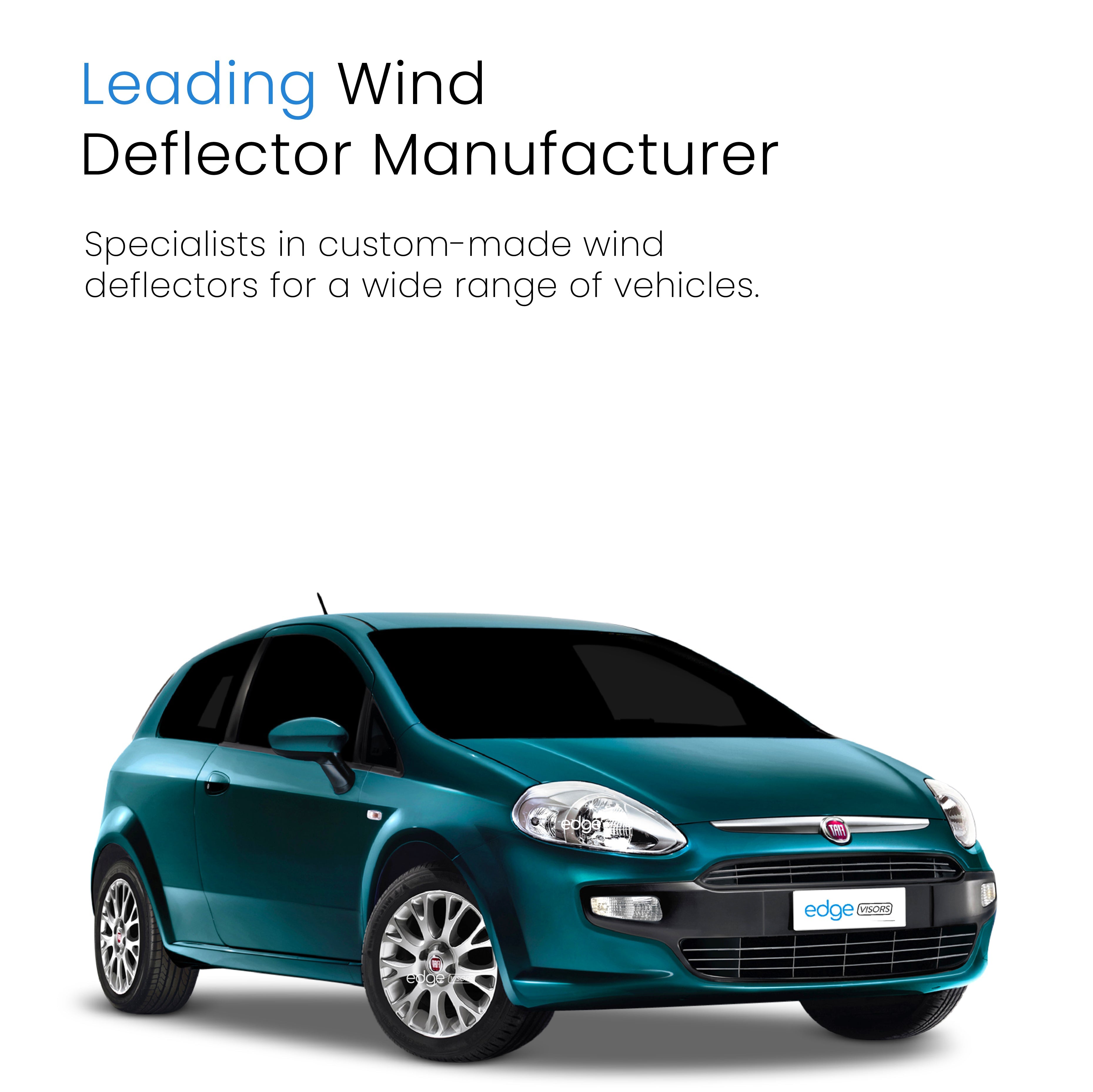Fiat Grande Punto/Evo MK1 2006-2012 3 Door Hatchback Wind Deflectors 2pc