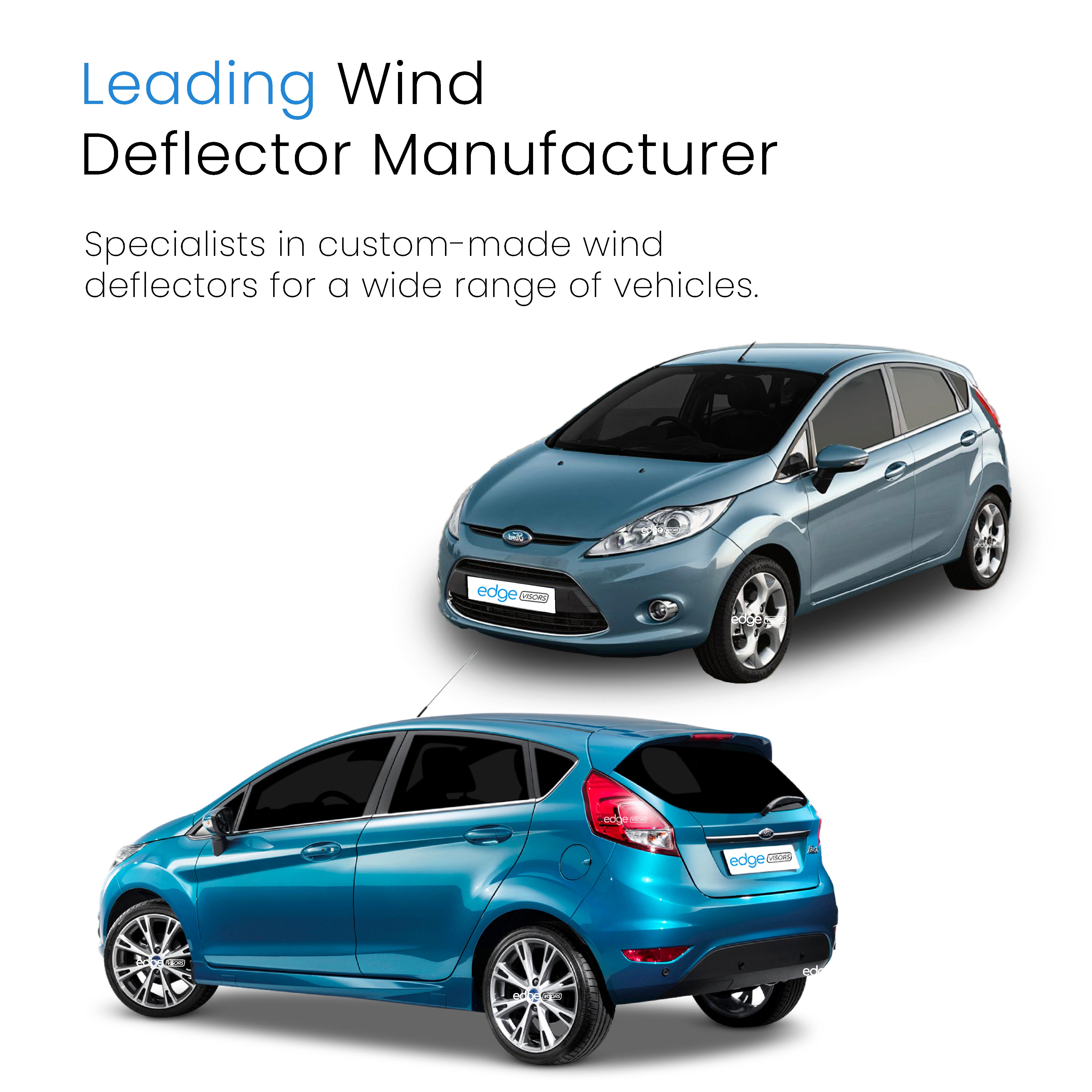 Ford Fiesta MK7 2008-2017 5 Door Hatchback Wind Deflectors 4pc