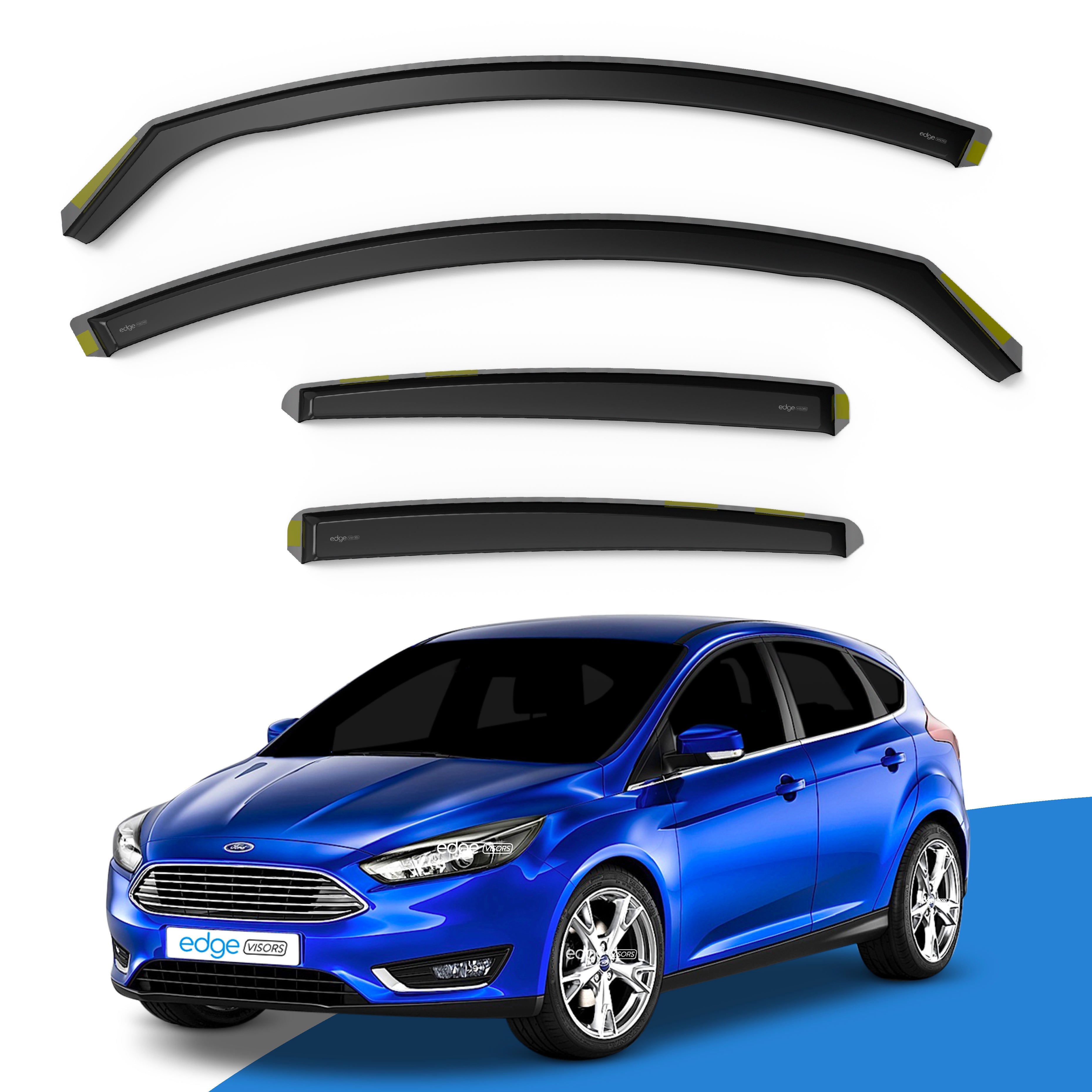 Ford Focus MK3 2011-2018 5 Door Hatchback Wind Deflectors 4pc
