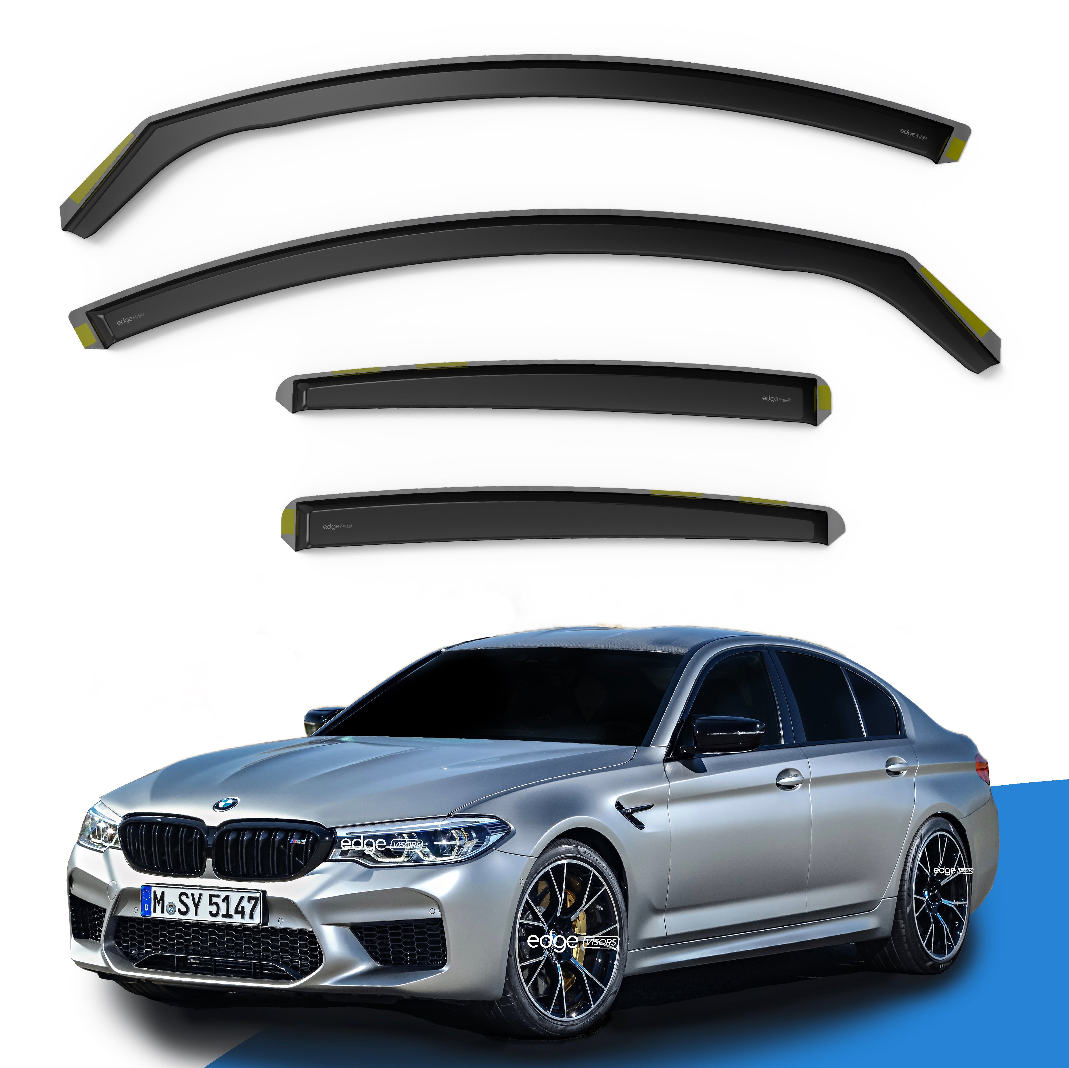 BMW 5 Series G30 2017-2023 4 Door Saloon Wind Deflectors 4pc