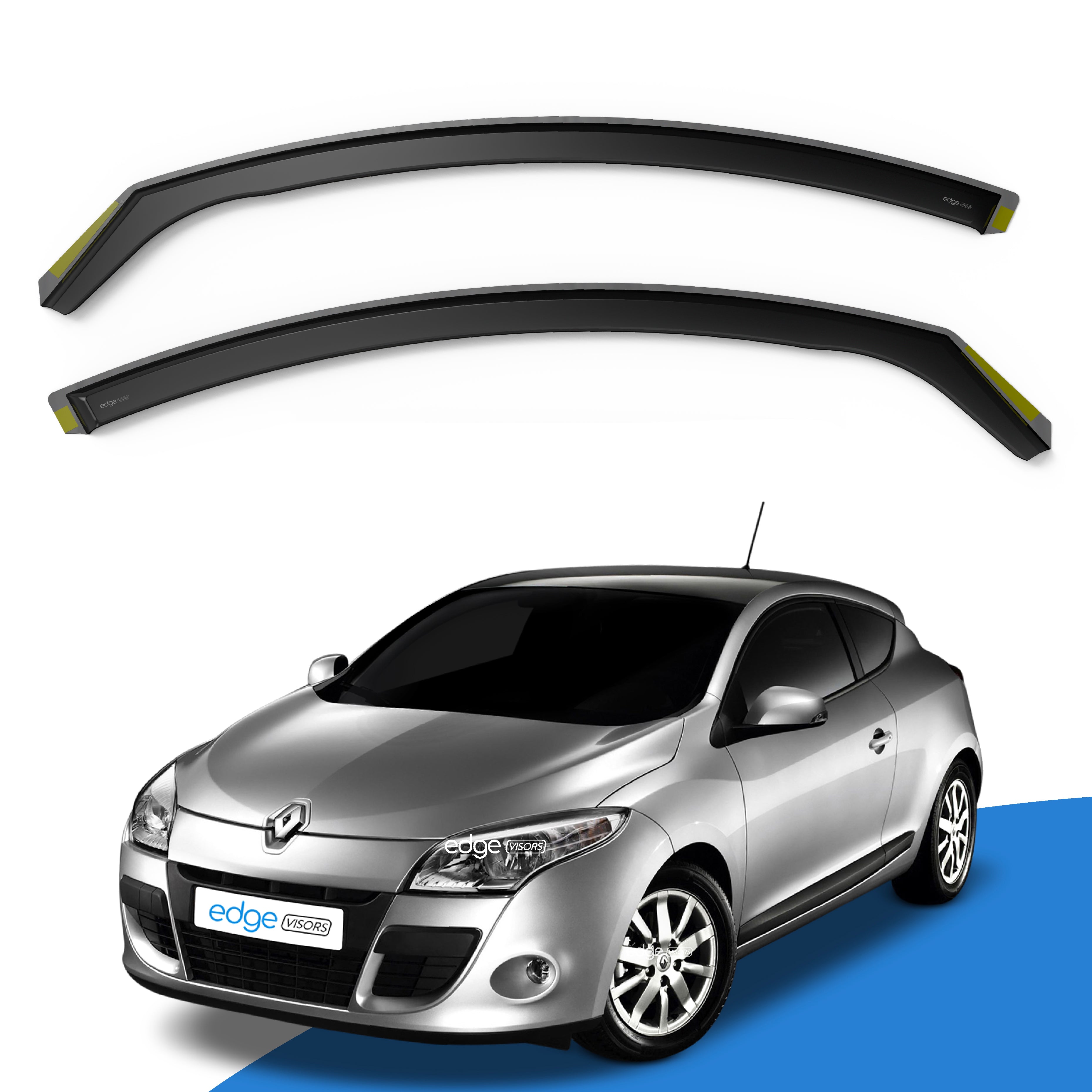 Renault Megane MK3 2009-2015 3 Door Hatchback Wind Deflectors 2pc