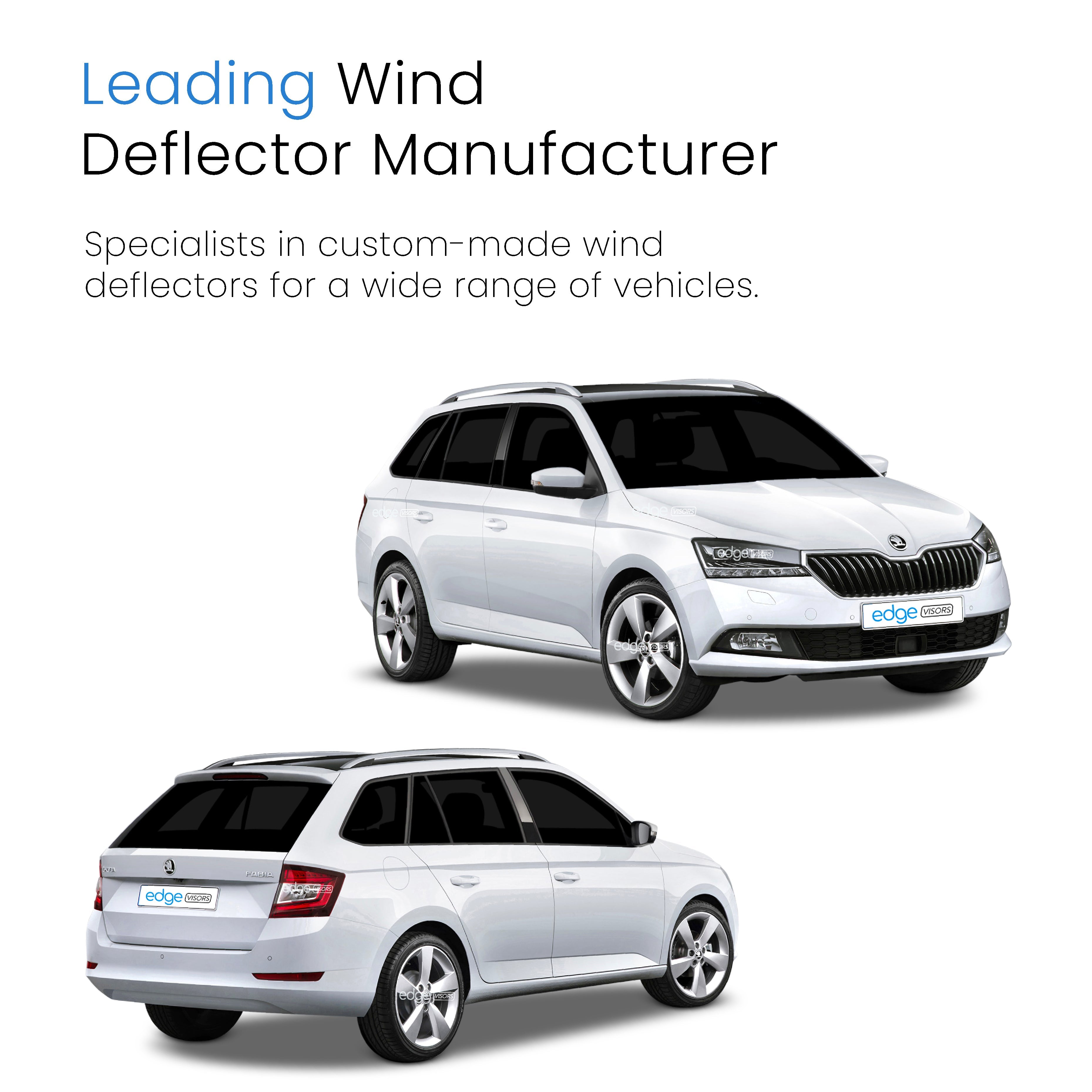 Skoda Fabia MK3 2014-2021 5 Door Hatchback Wind Deflectors 4pc