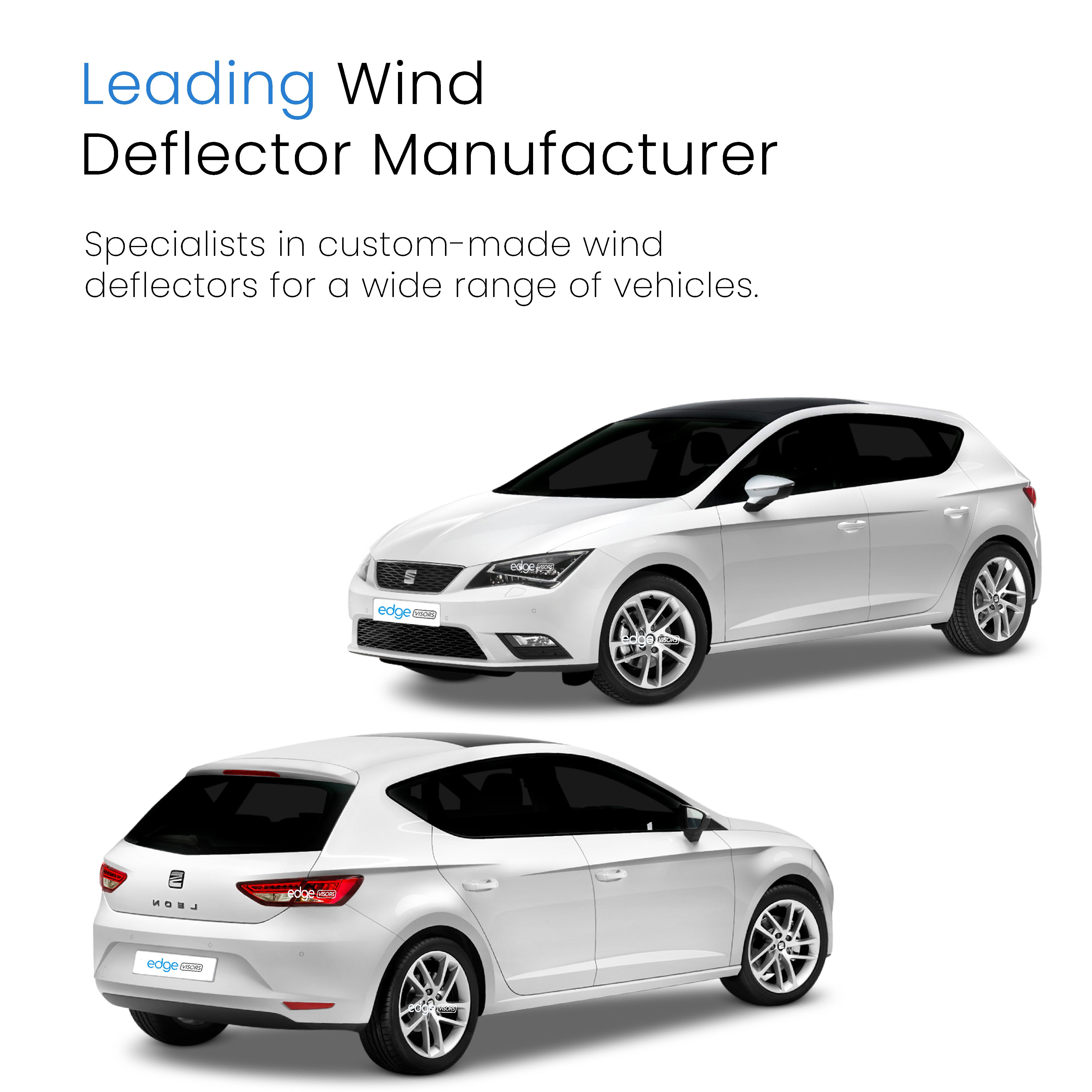 Seat Leon / Leon Cupra MK3 2013-2020 5 Door Hatchback Wind Deflectors 4pc