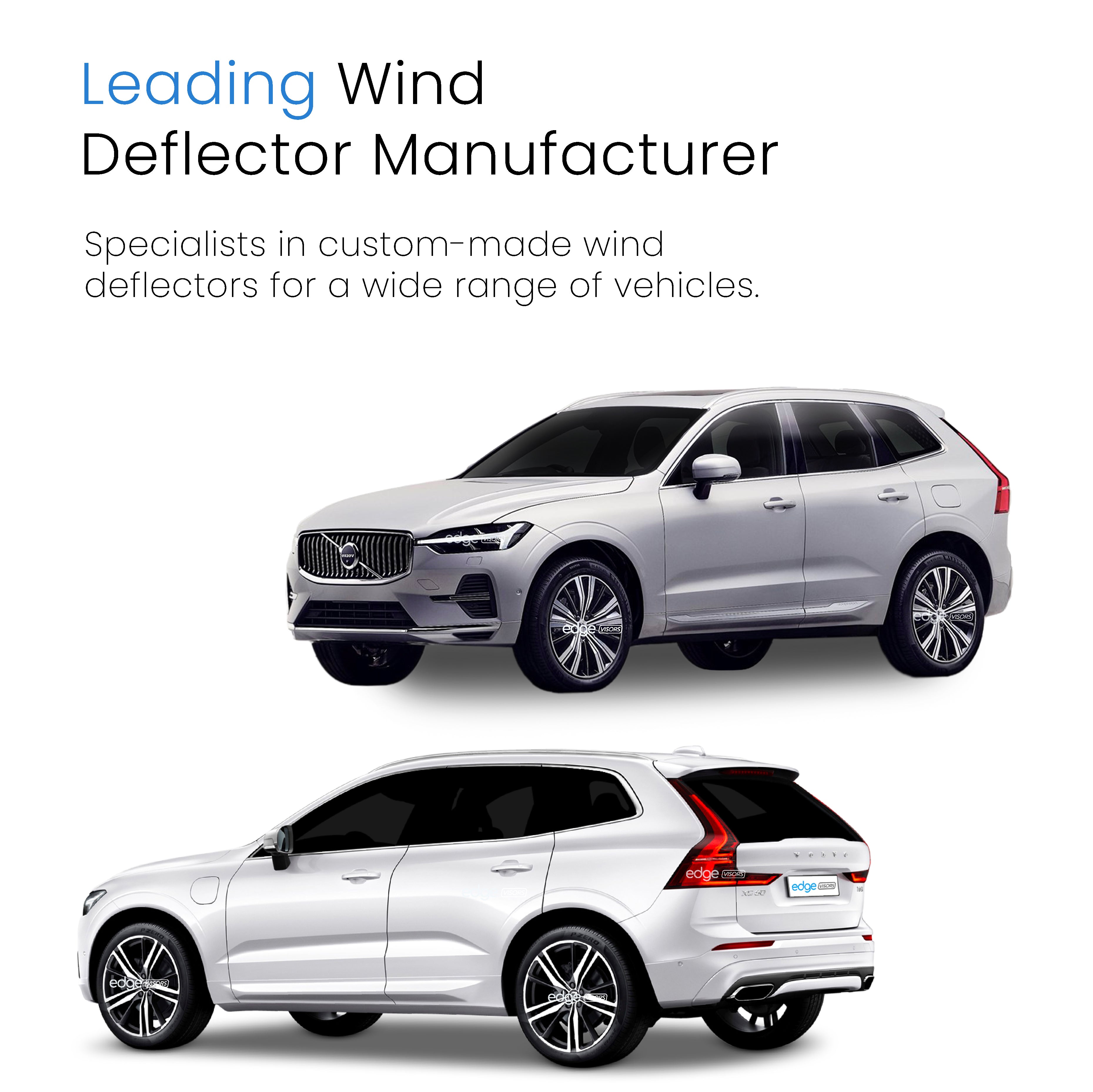 Volvo XC60 MK2 2017-Onwards 5 Door SUV Wind Deflectors 4pc