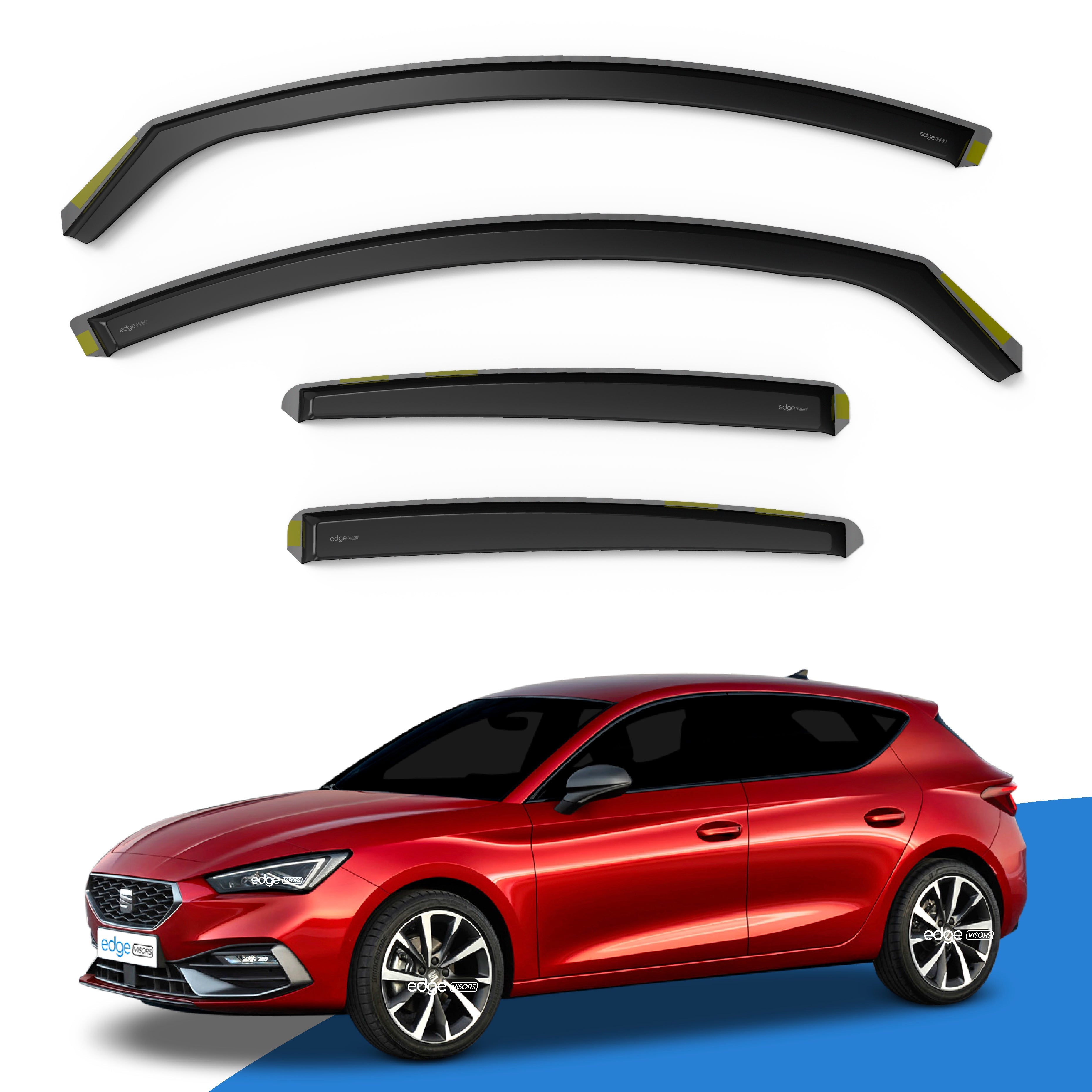 Seat Leon MK4 2020-Onwards 5 Door Hatchback Wind Deflectors 4pc