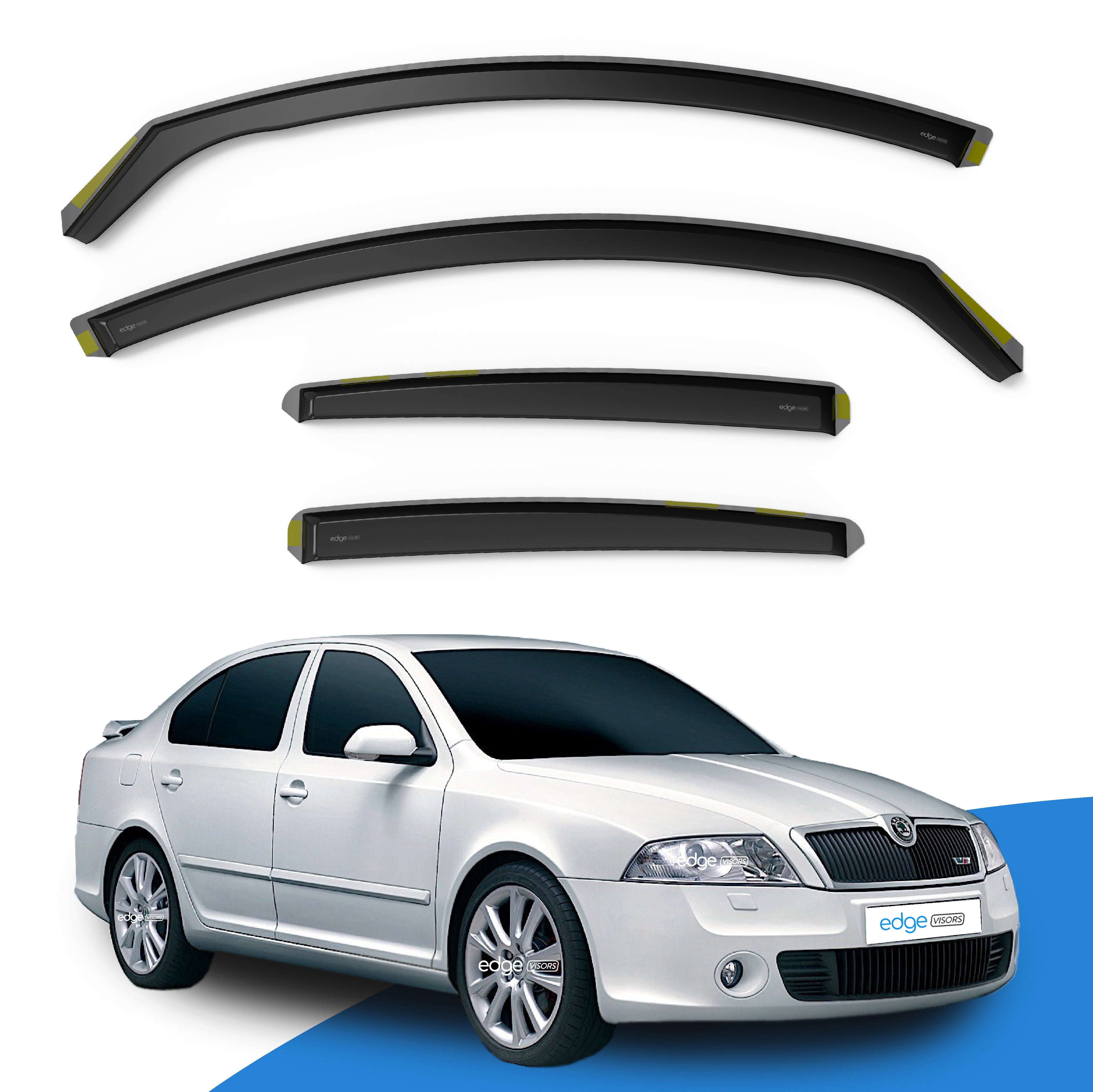 Skoda Octavia MK2 2004-2013 5 Door Hatchback Wind Deflectors 4pc
