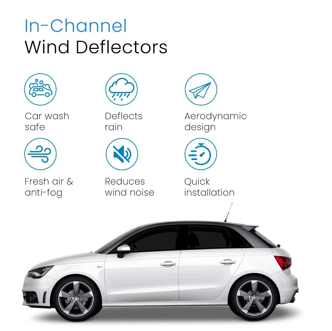 Audi A1 MK1 2012-2018 5 Door Hatchback Wind Deflectors 4pc