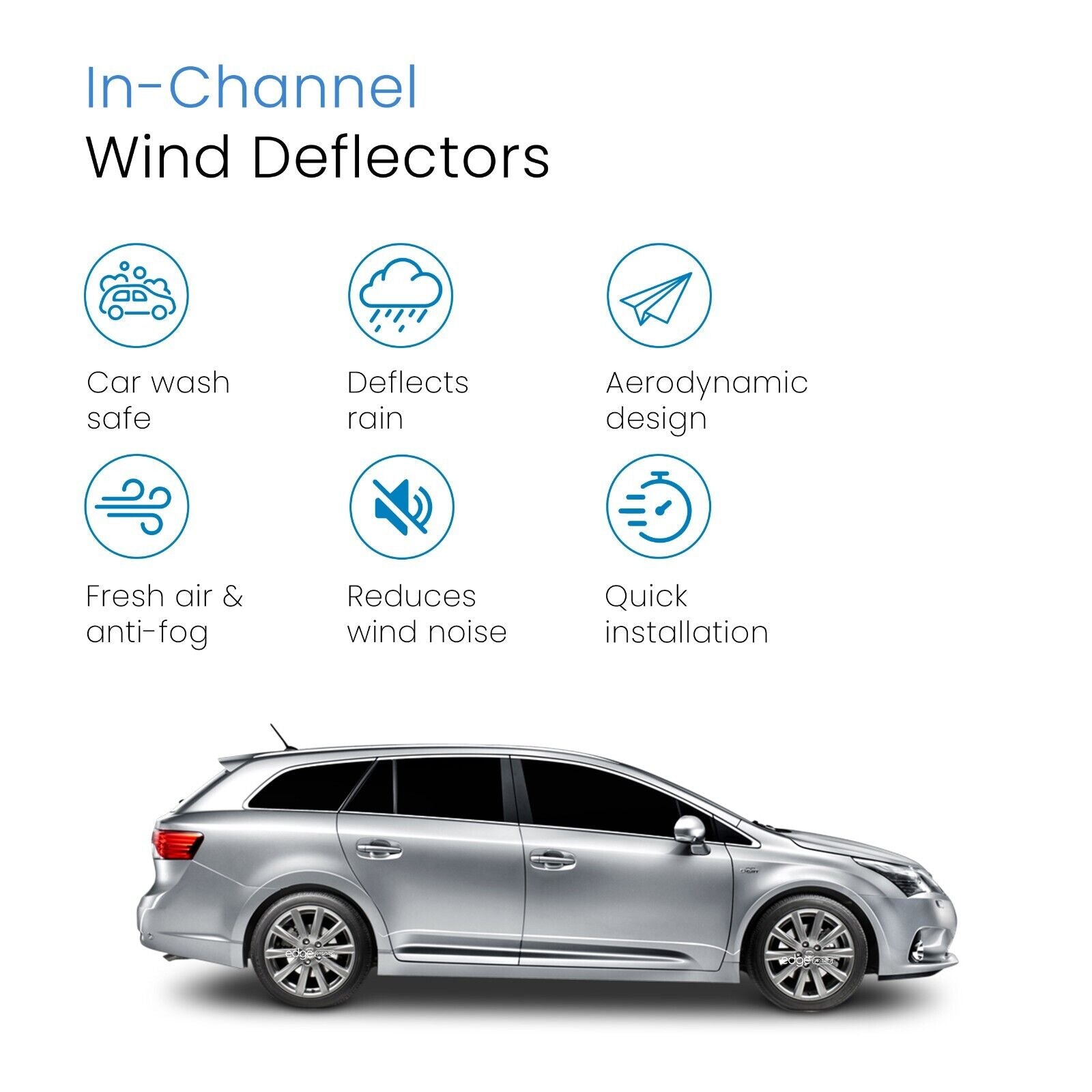 Toyota Avensis MK3 2009-2018 5 Door Estate Wind Deflectors 4pc