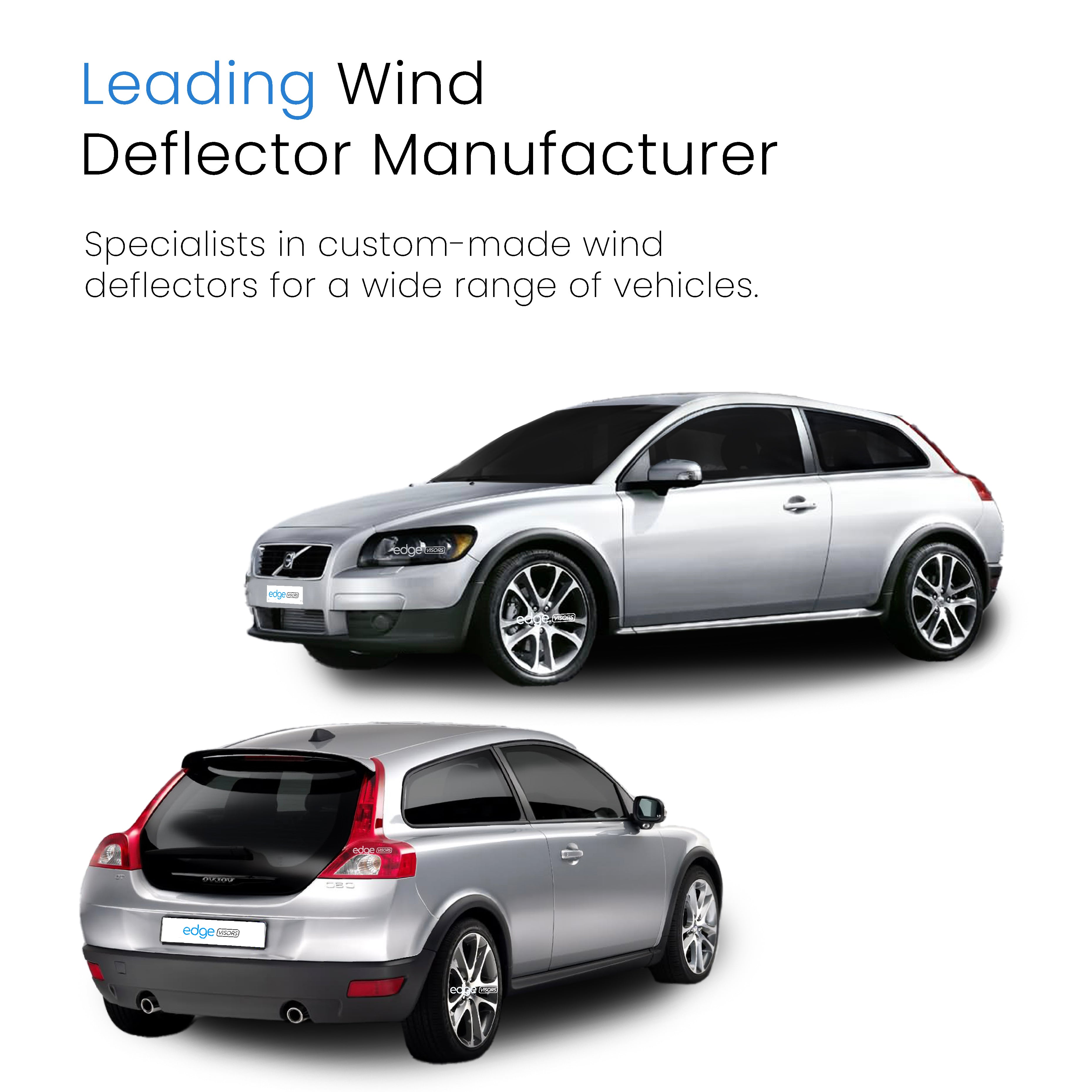 Volvo C30 MK1 2006-2013 3 Door Hatchback Wind Deflectors 2pc