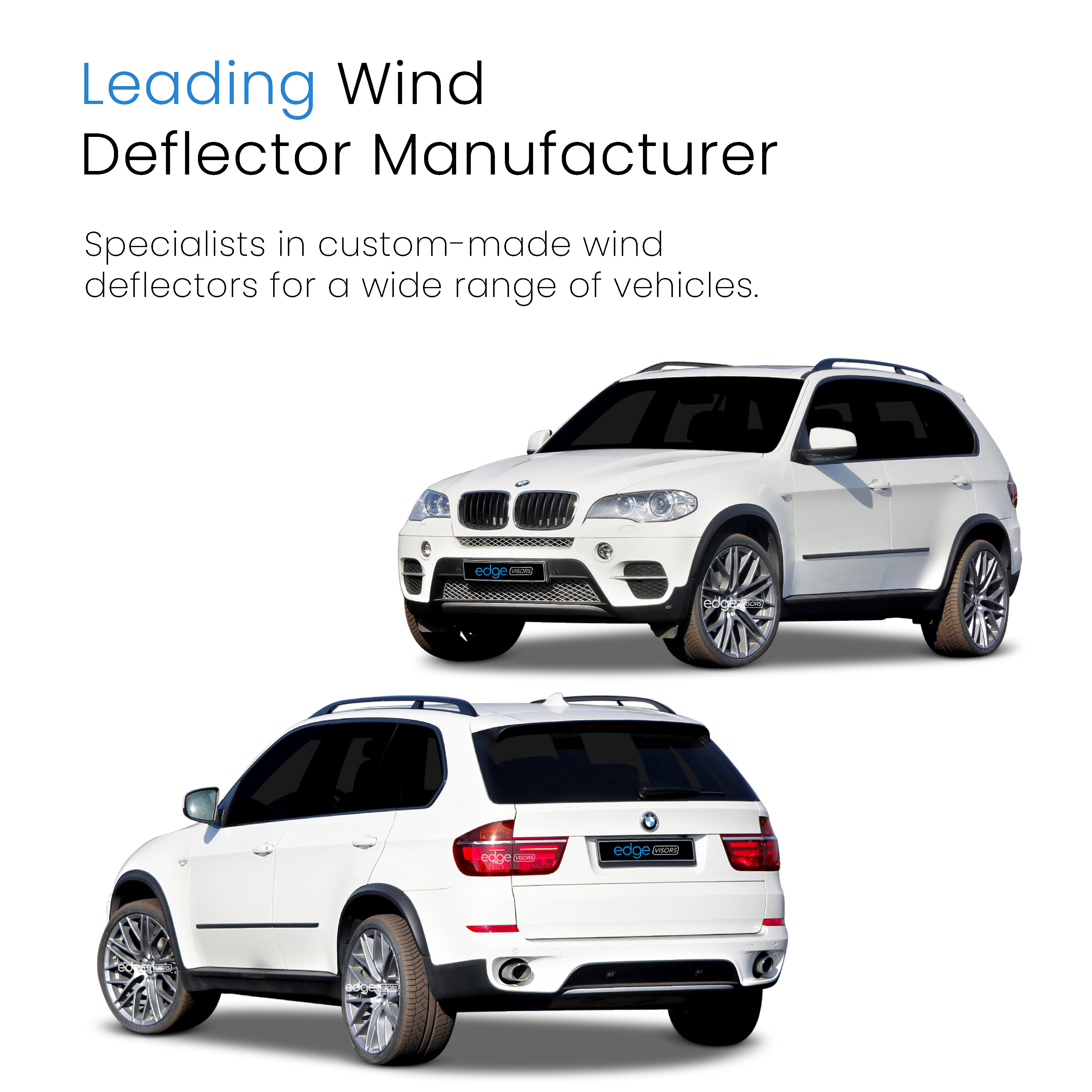 BMW X5 E70 MK2 2006-2013 5 Door SUV Wind Deflectors 4pc