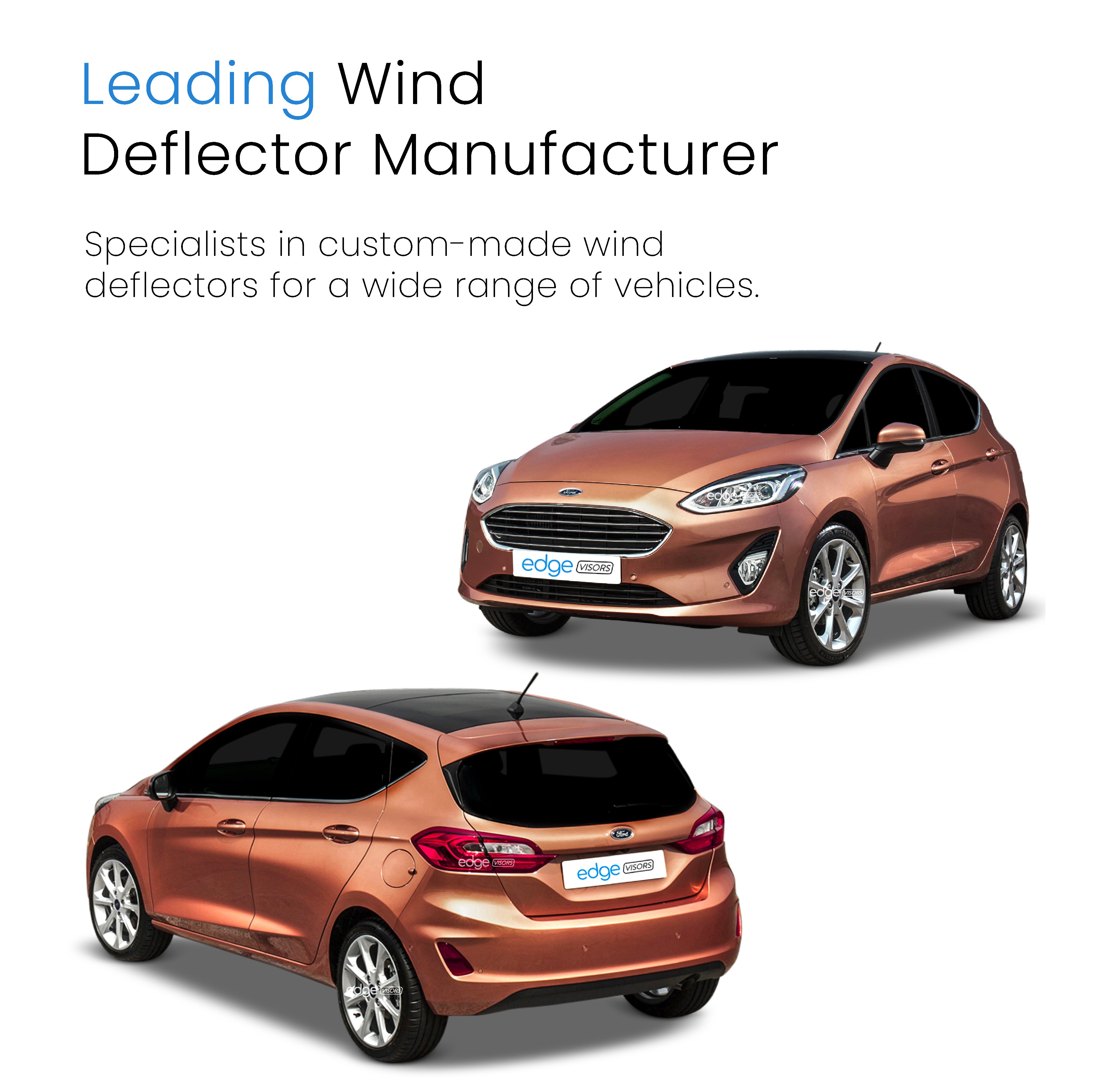 Ford Fiesta MK8 2017-onwards 5 Door Hatchback Wind Deflectors 4pc