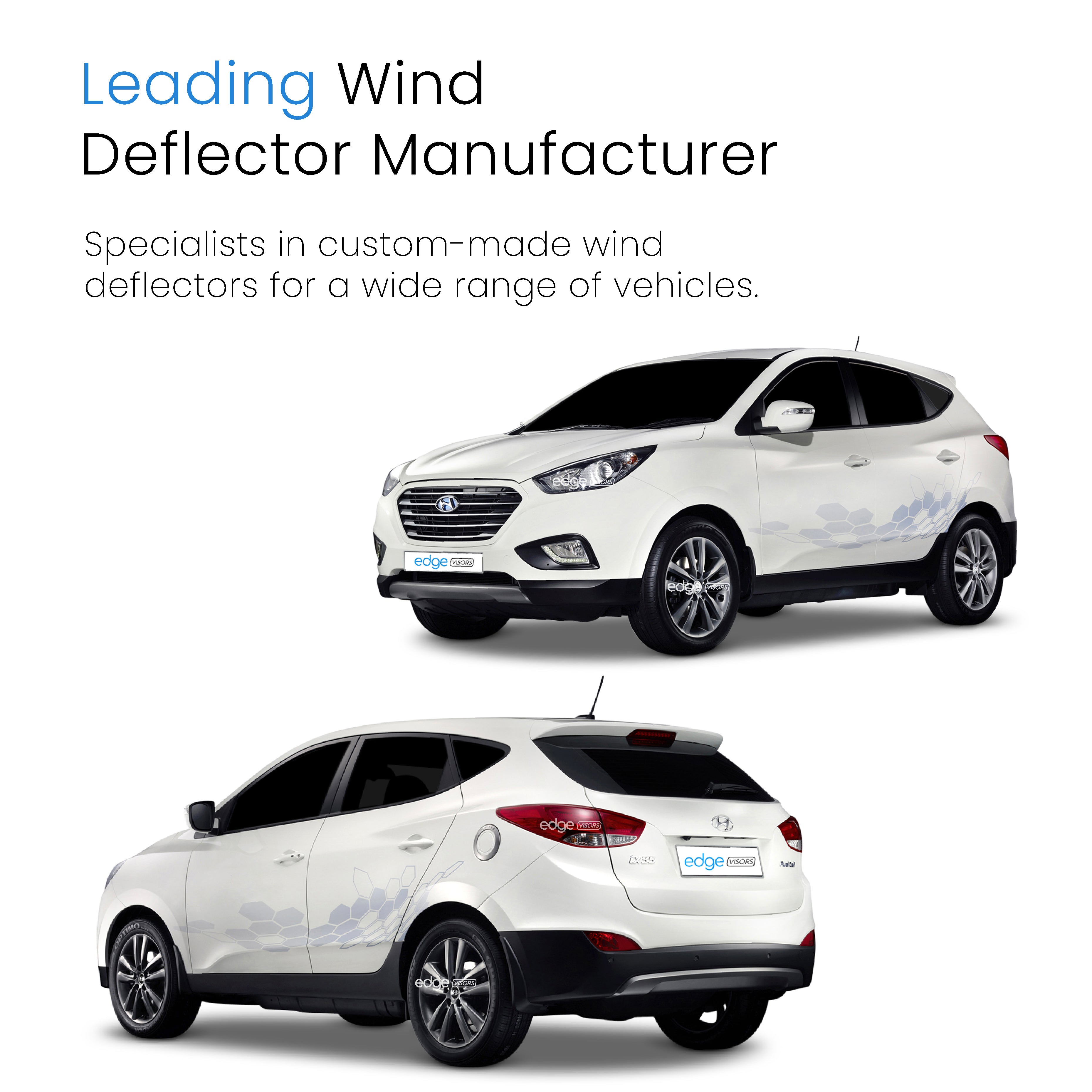 Hyundai ix35 2010-2015 5 Door SUV Wind Deflectors 4pc