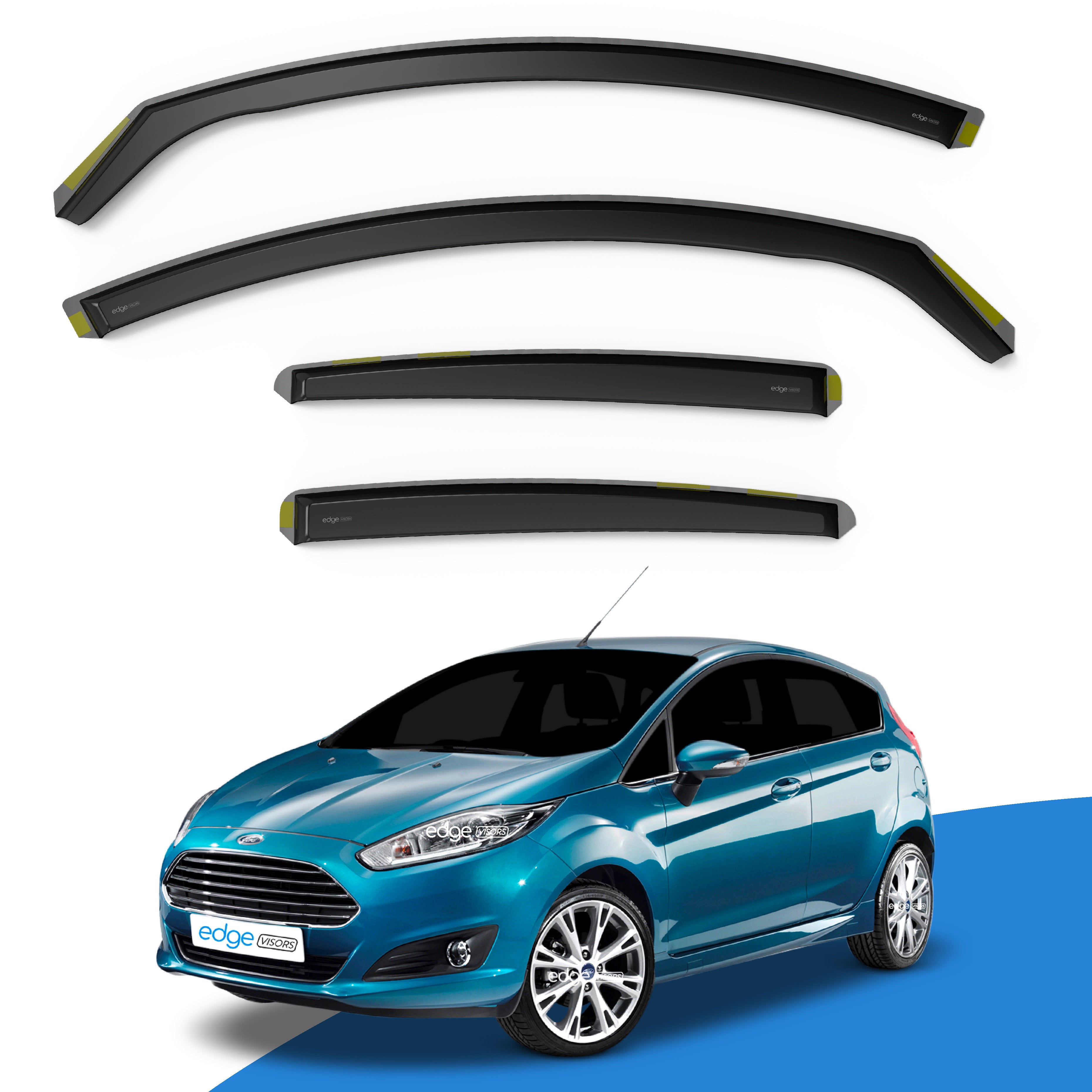 Ford Fiesta MK7 2008-2017 5 Door Hatchback Wind Deflectors 4pc