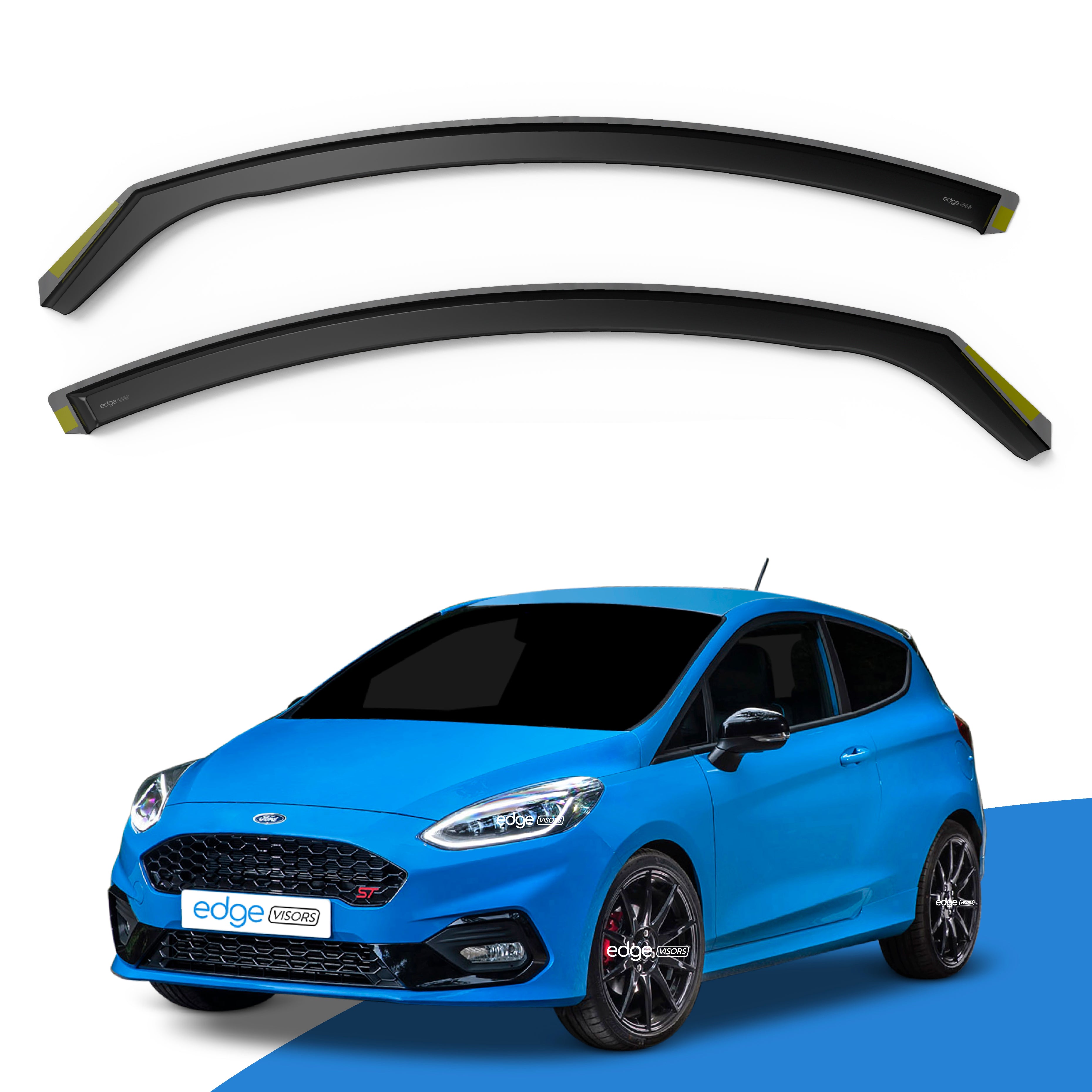 Ford Fiesta MK8 2017-2023 3 Door Hatchback Wind Deflectors 2pc