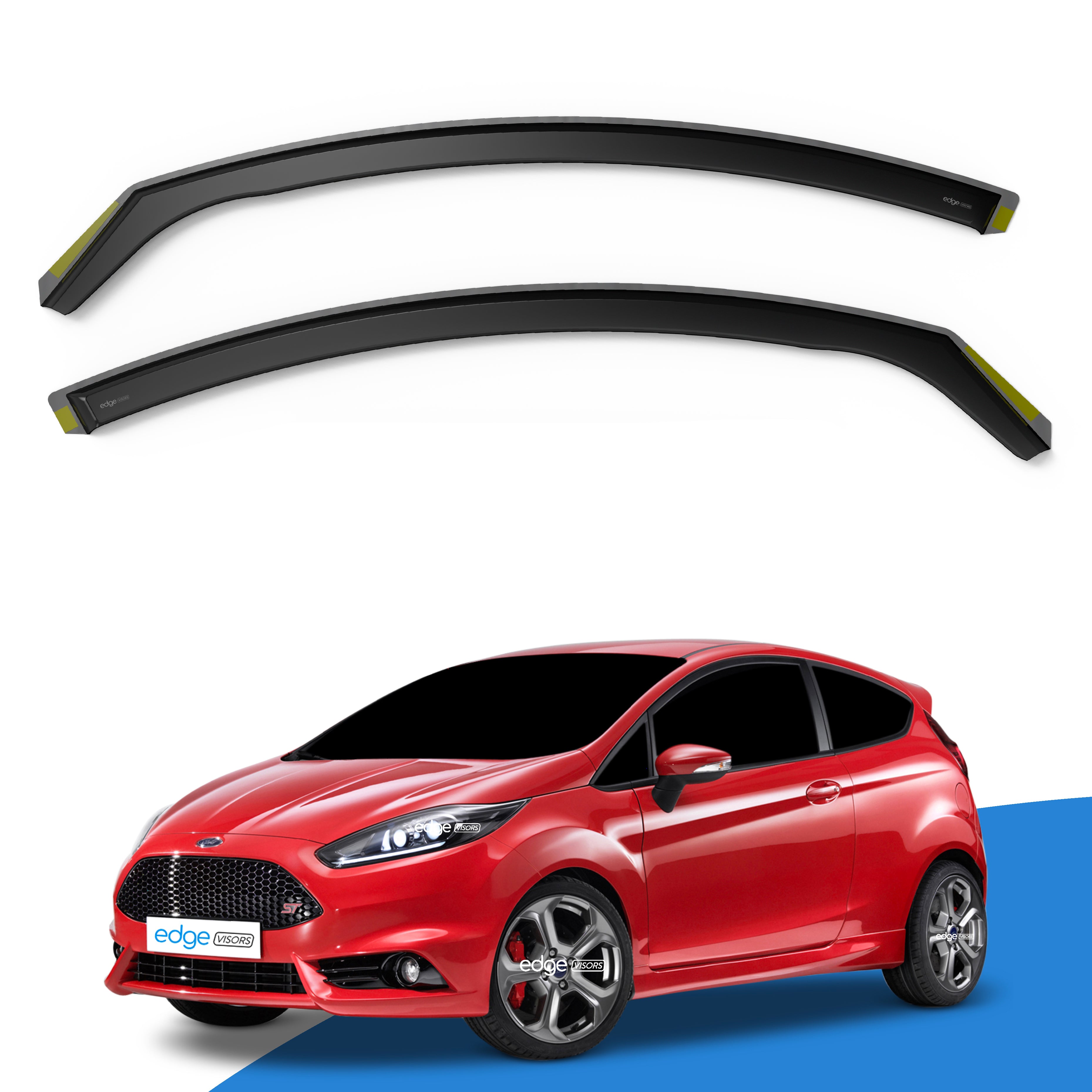 Ford Fiesta MK7 / ST 2008-2017 3 Door Hatchback Wind Deflectors 2pc