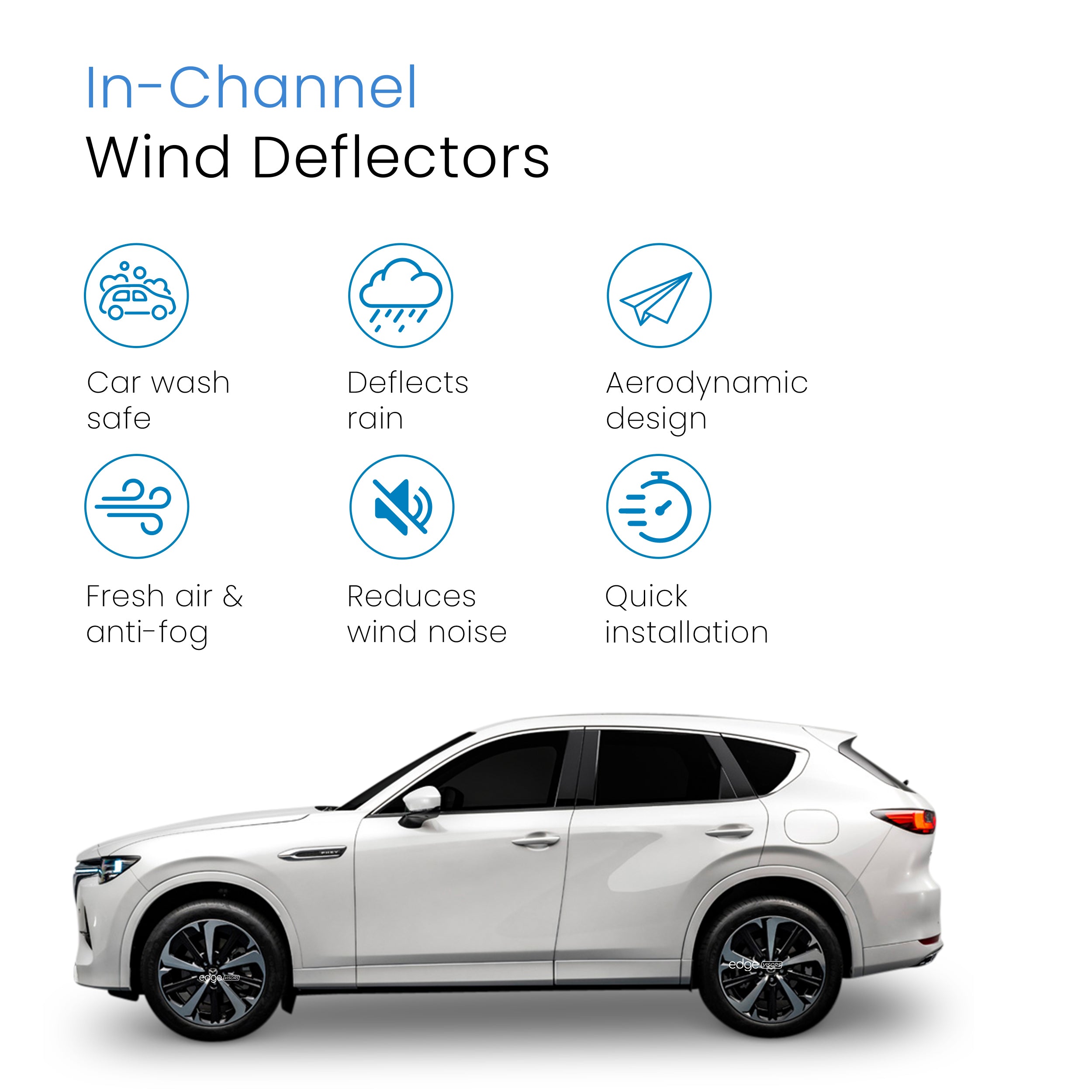 Mazda CX-60 2022-onwards 5 Door SUV Wind Deflectors 4pc