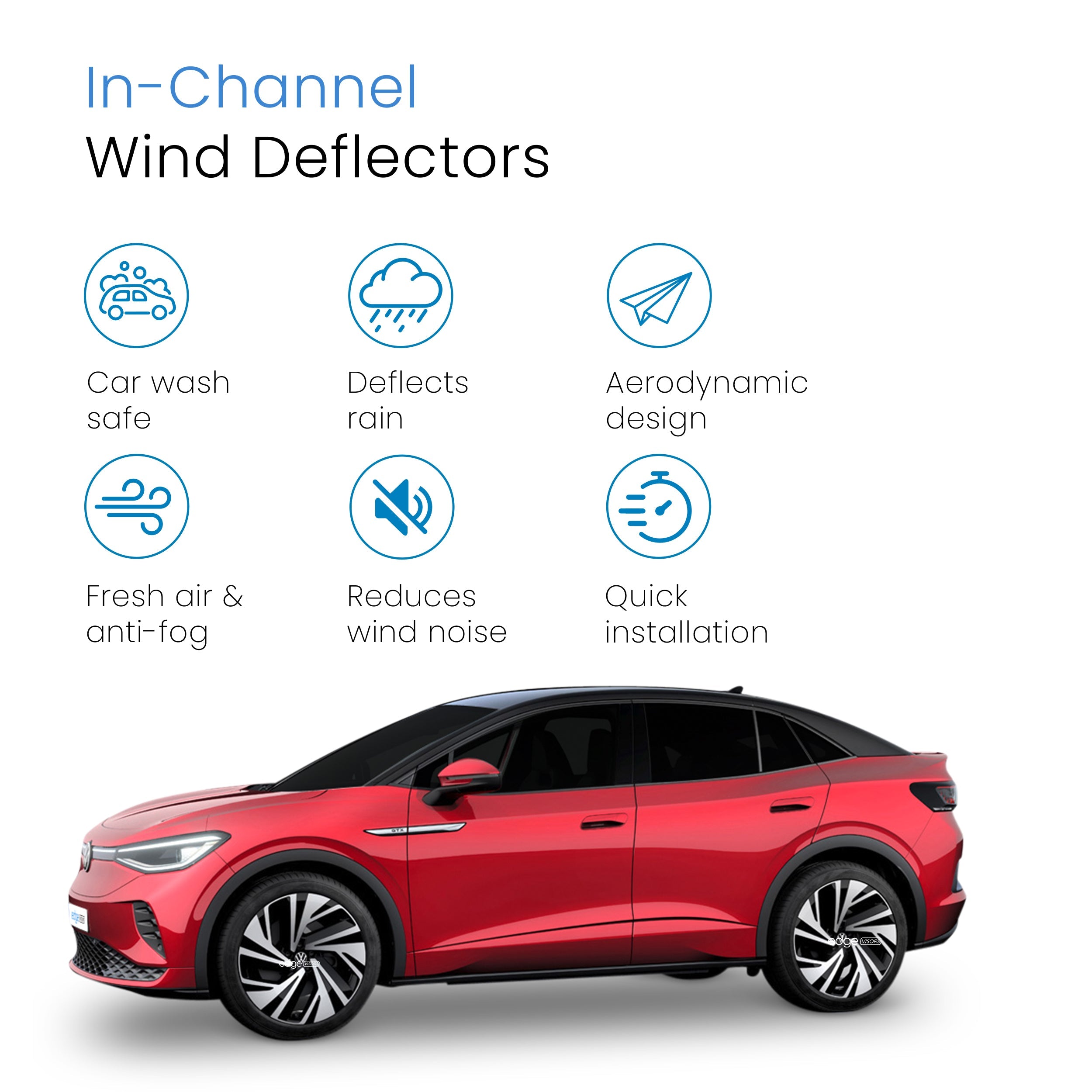 VW iD5 MK1 2022-Onwards 5 Door SUV Wind Deflectors 4pc