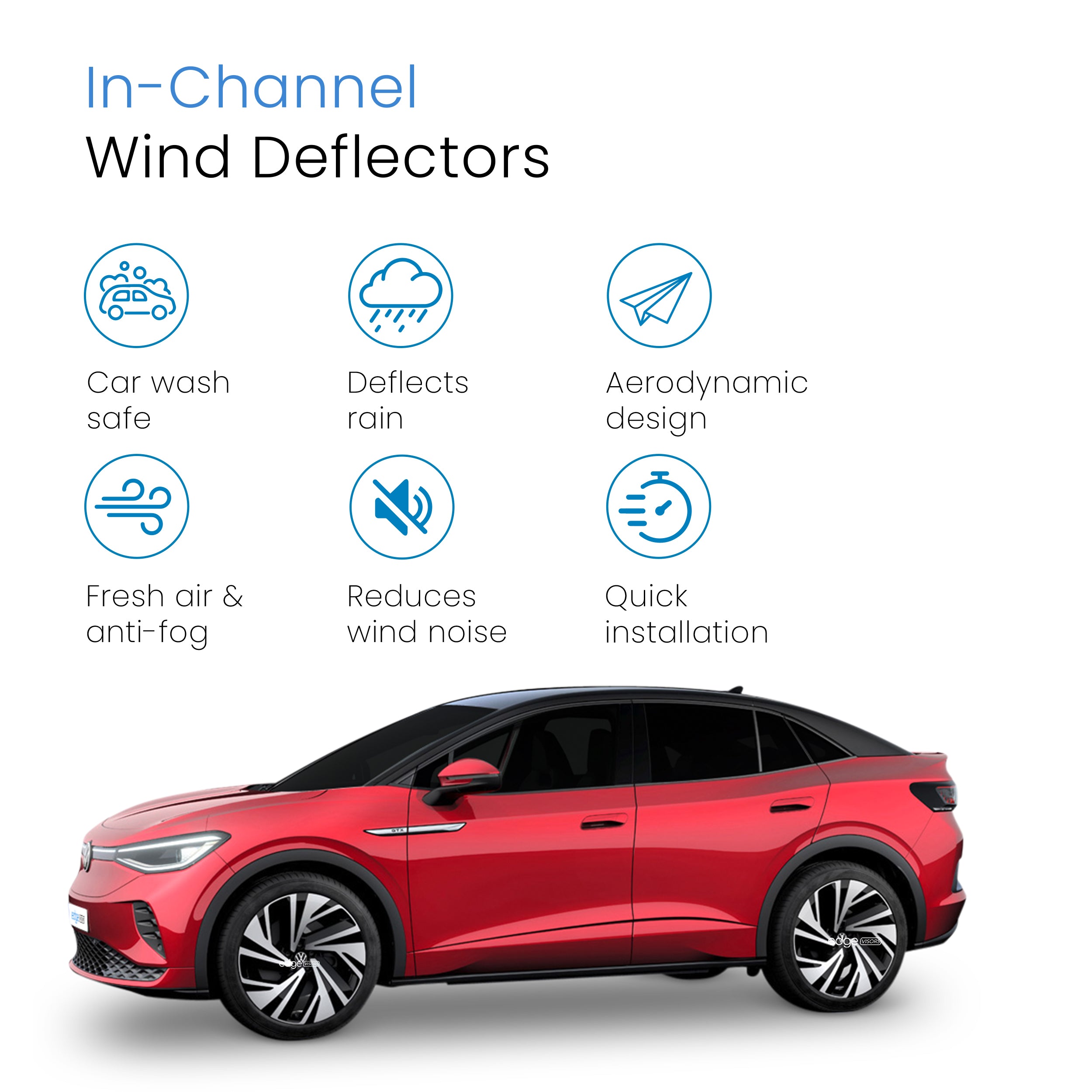 VW iD5 2022-onwards 5 Door Hatchback Wind Deflectors 4pc