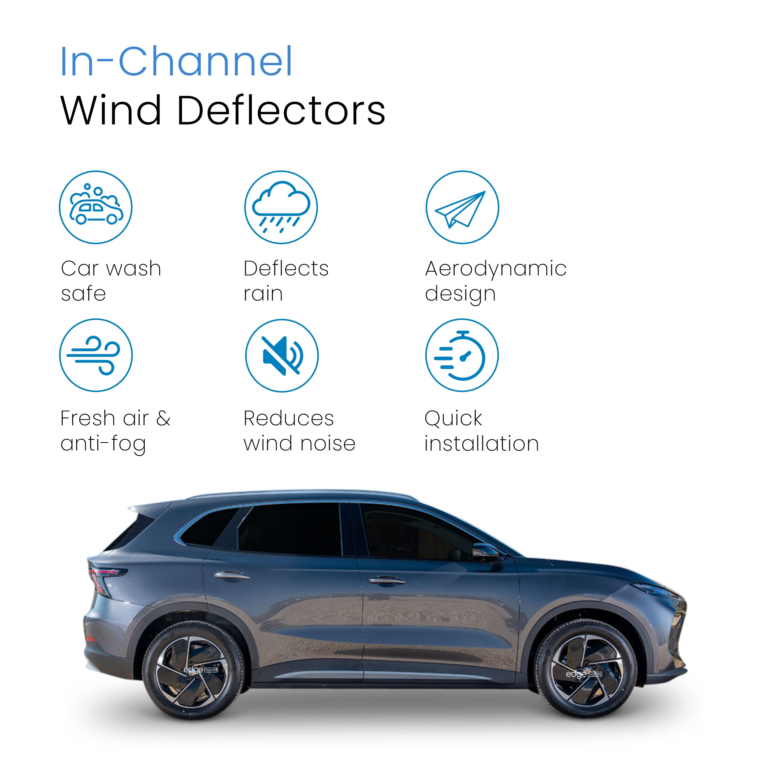 MG S5 MK1 2024-Onwards 5 Door SUV Wind Deflectors 4pc