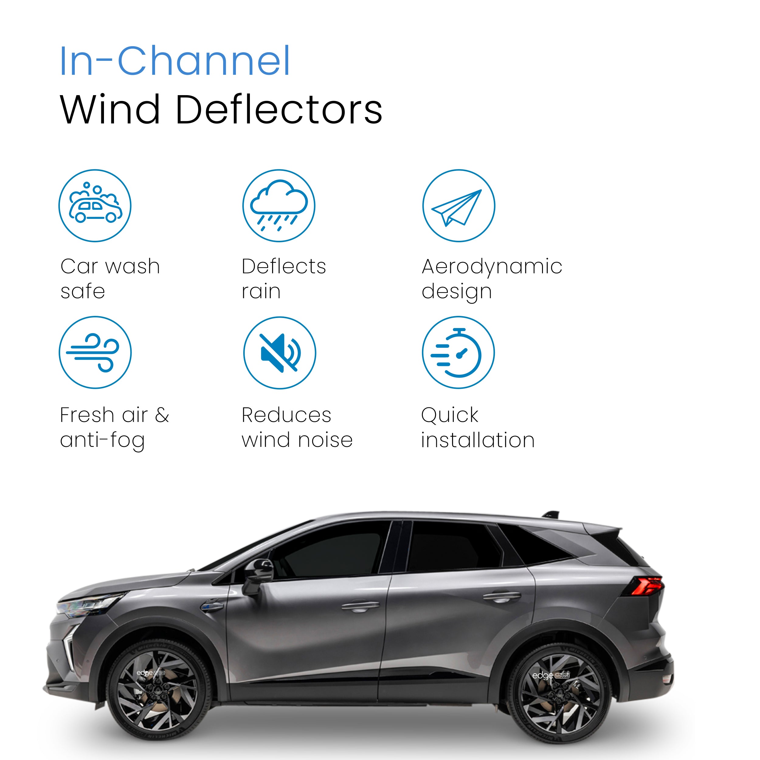 Renault Symbioz 2024-onwards 5 Door SUV Wind Deflectors 4pc