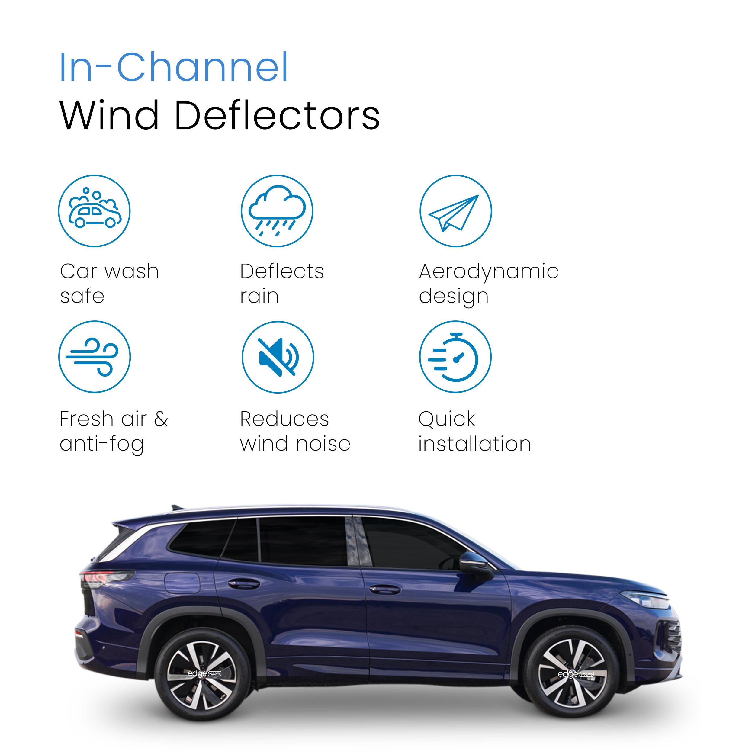 VW Tayron MK2 2024-Onwards 5 Door SUV Wind Deflectors 4pc