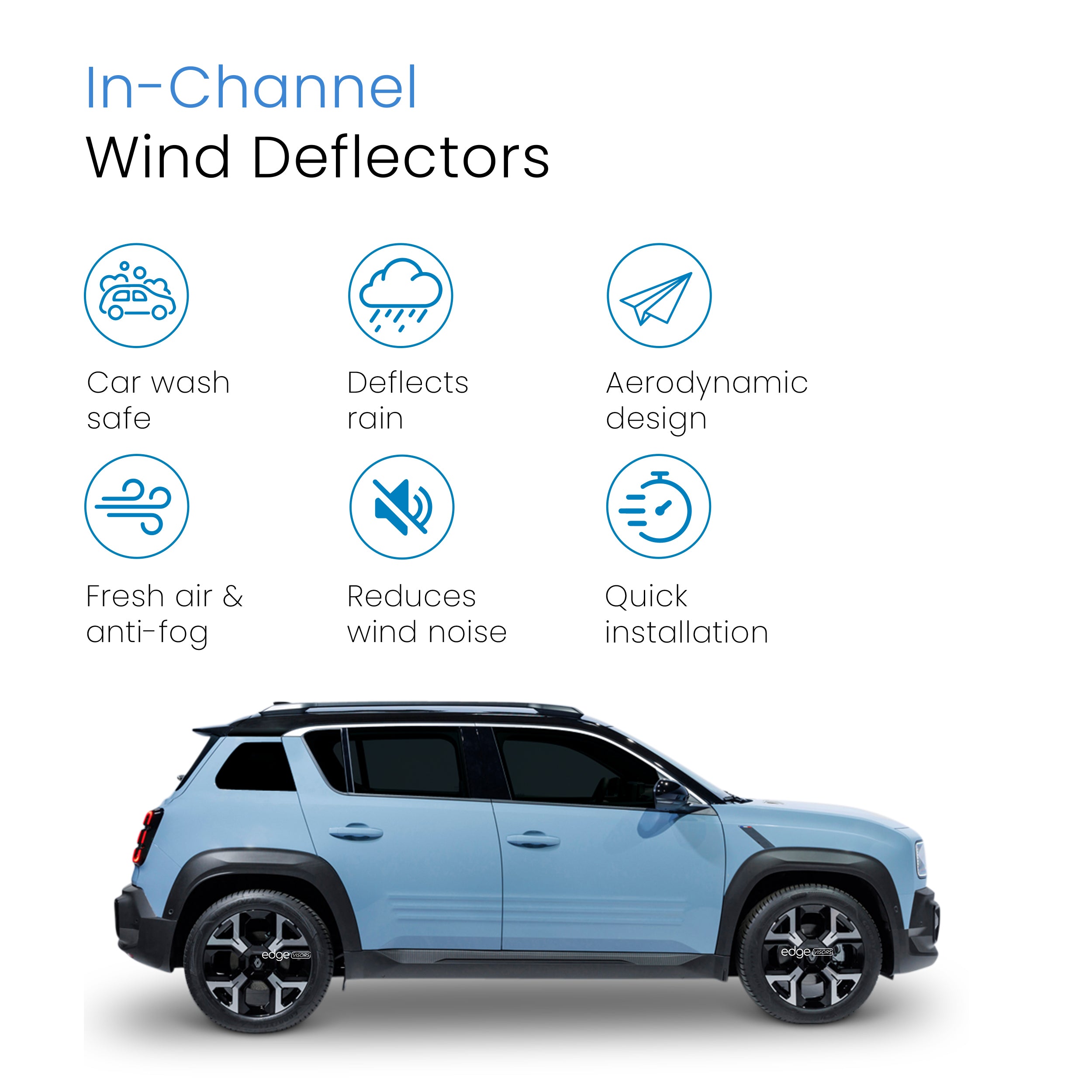 Renault 4 E-Tech 2025-Onwards 5 Door SUV Wind Deflectors 4pc