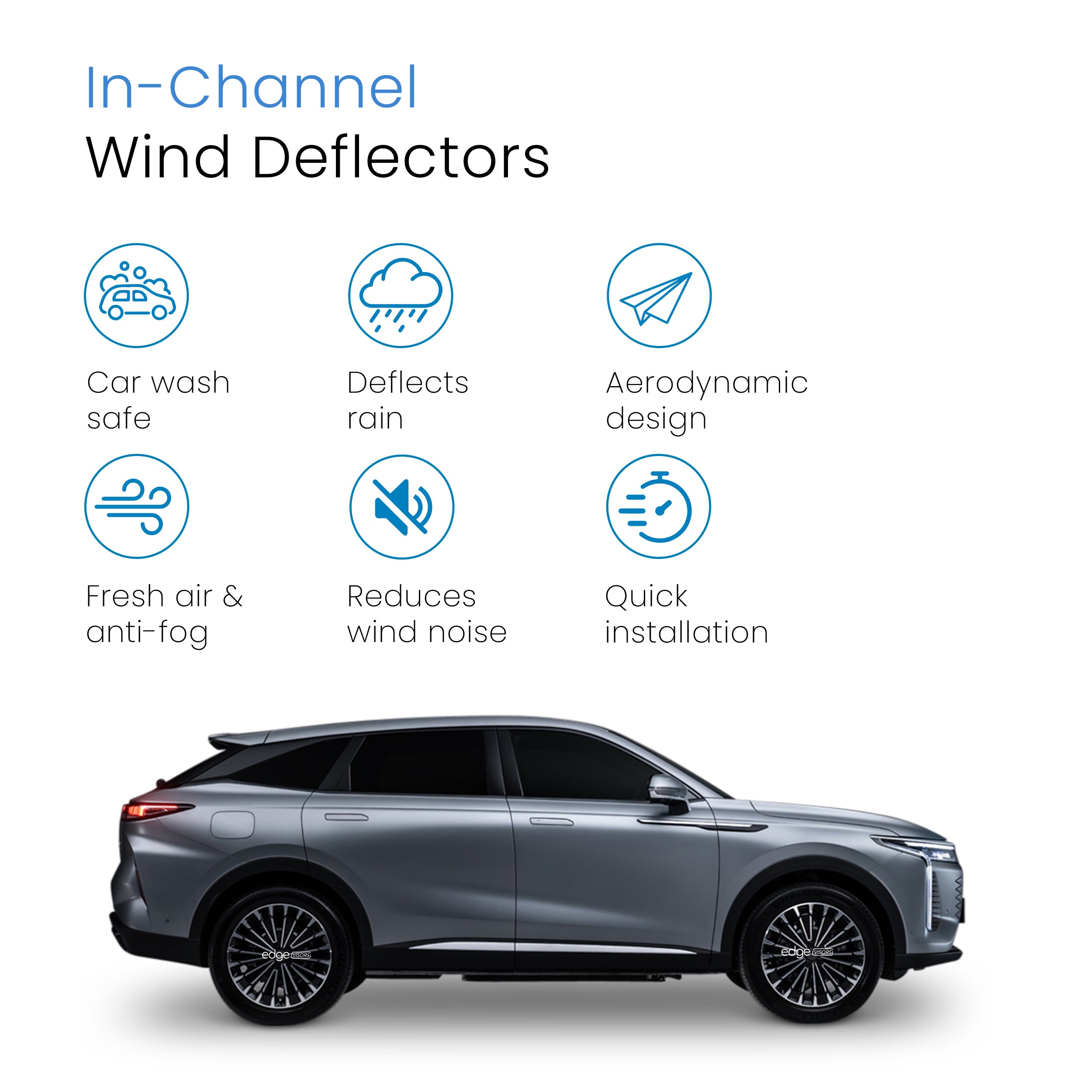OMODA 9 2025-Onwards 5 Door SUV Wind Deflectors 4pc