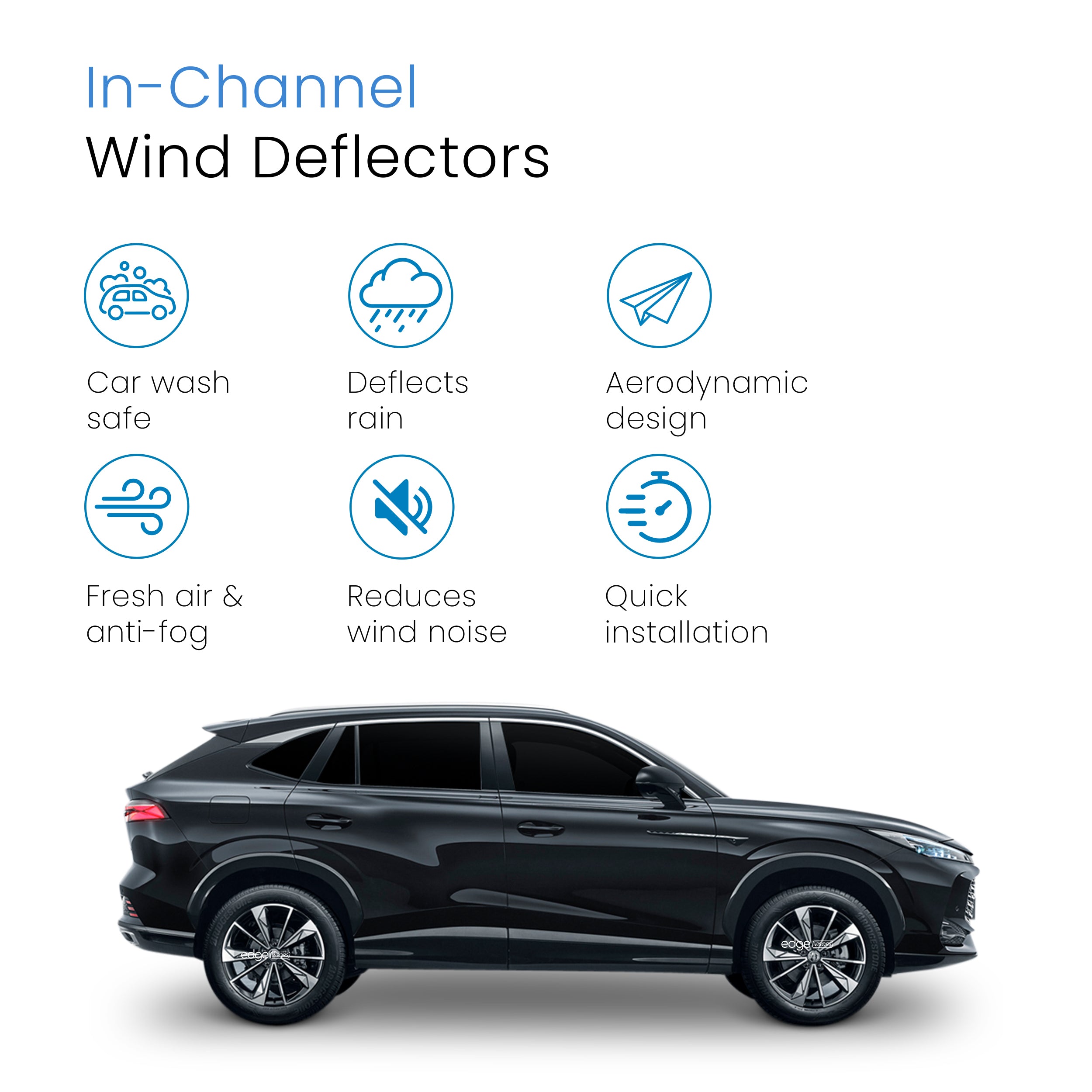 MG HS MK2 2024-Onwards 5 Door SUV Wind Deflectors 4pc