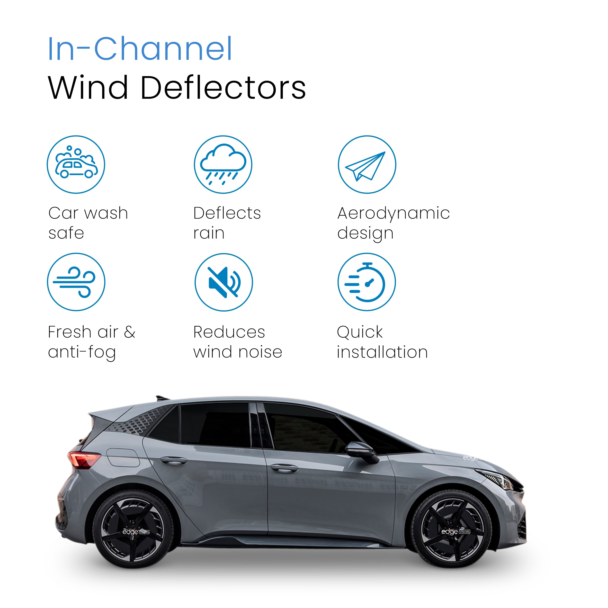 Cupra Born 2021-onwards 5 Door Hatchback Wind Deflectors 4pc