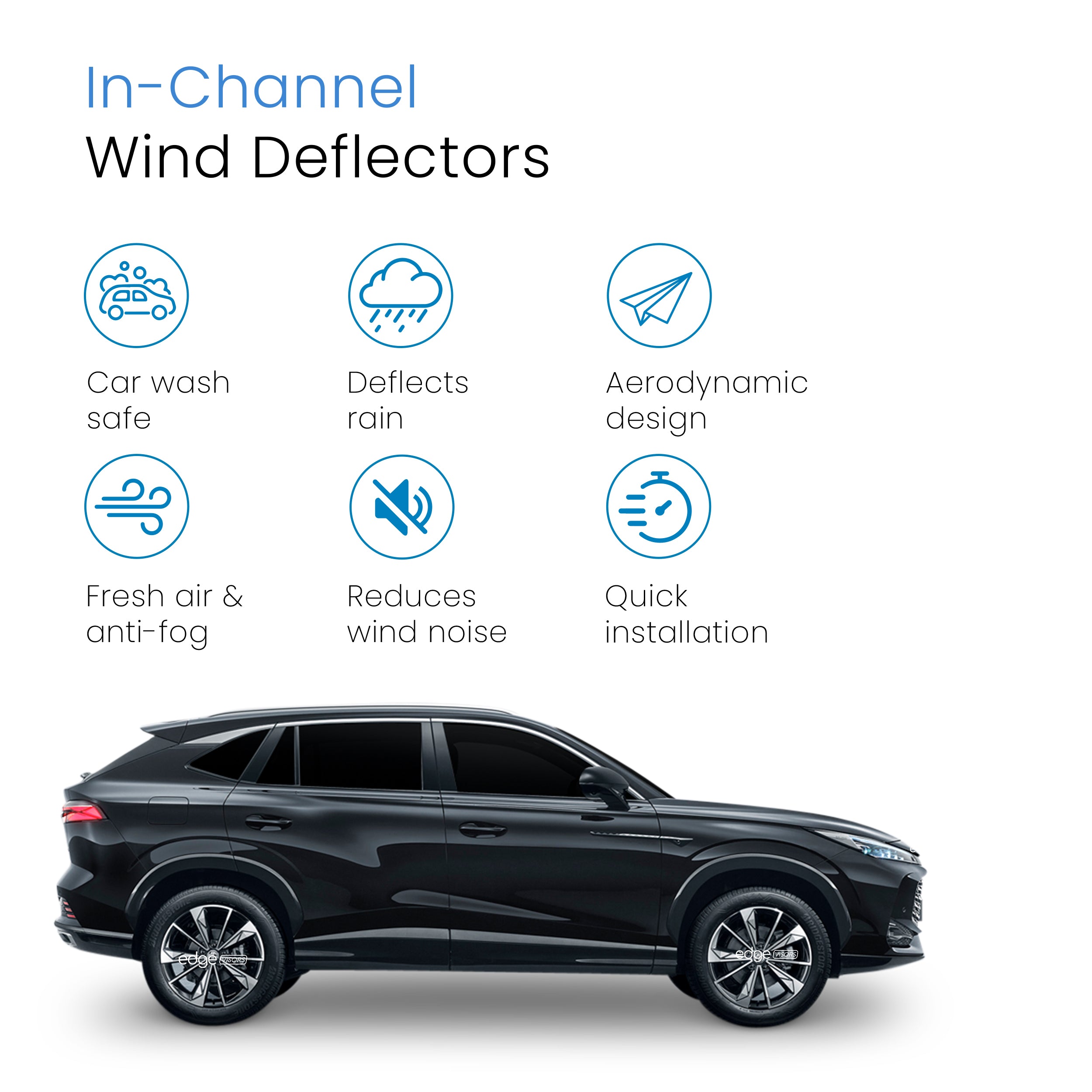 MG ZS MK2 2024-Onwards 5 Door SUV Wind Deflectors 4pc