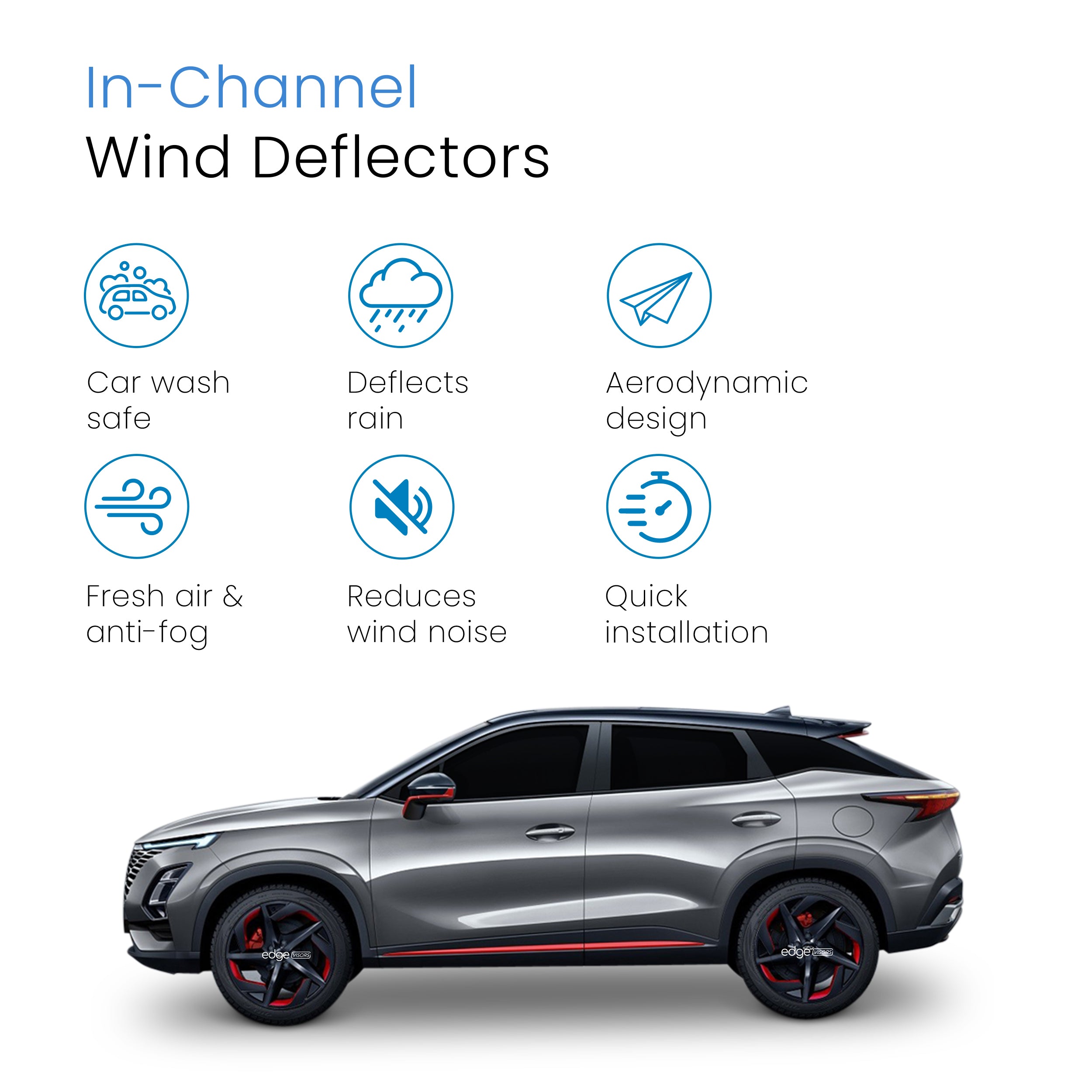 OMODA 5 2022-Onwards 5 Door SUV Wind Deflectors 4pc