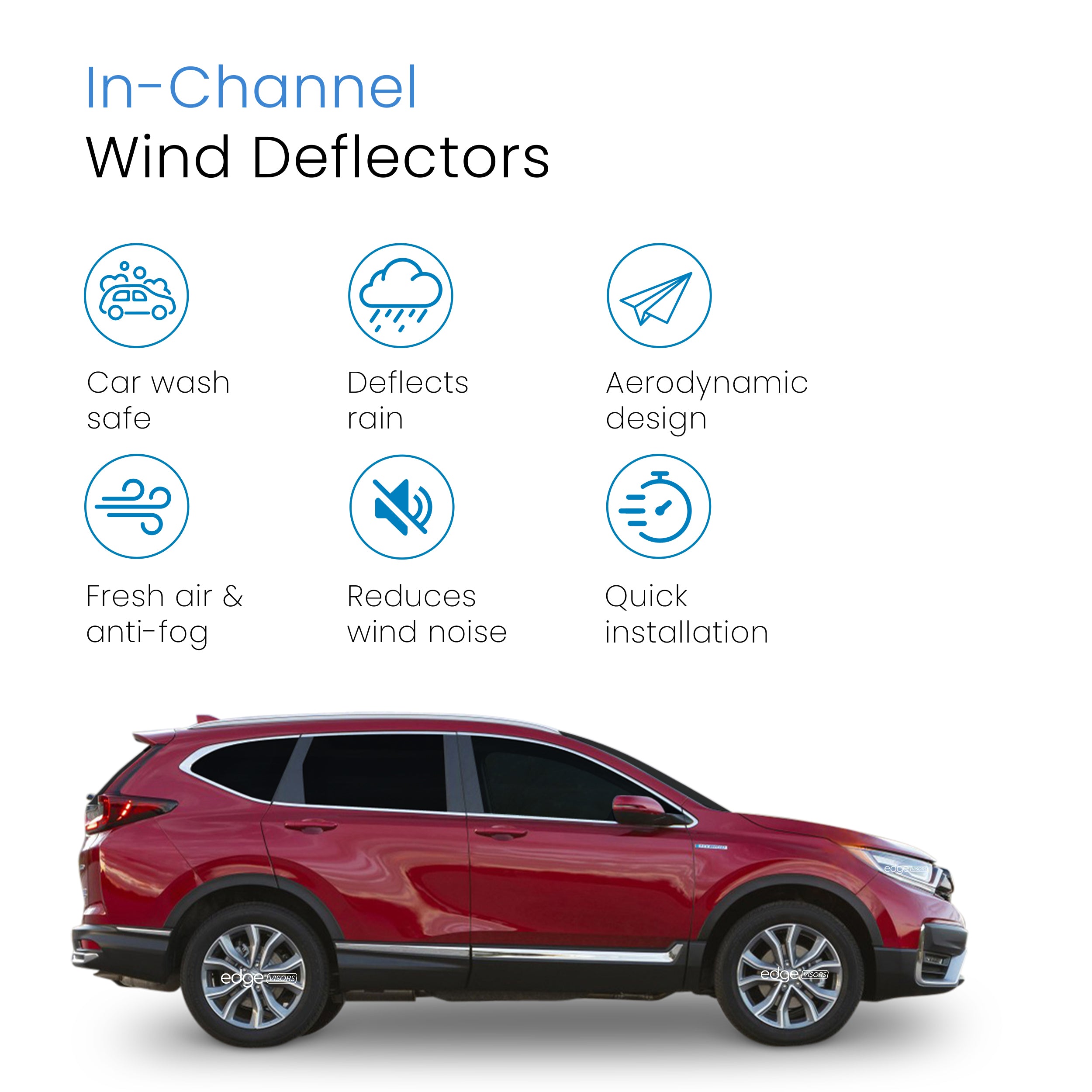 Honda CR-V MK5 2017-2022 5 Door SUV Wind Deflectors 4pc