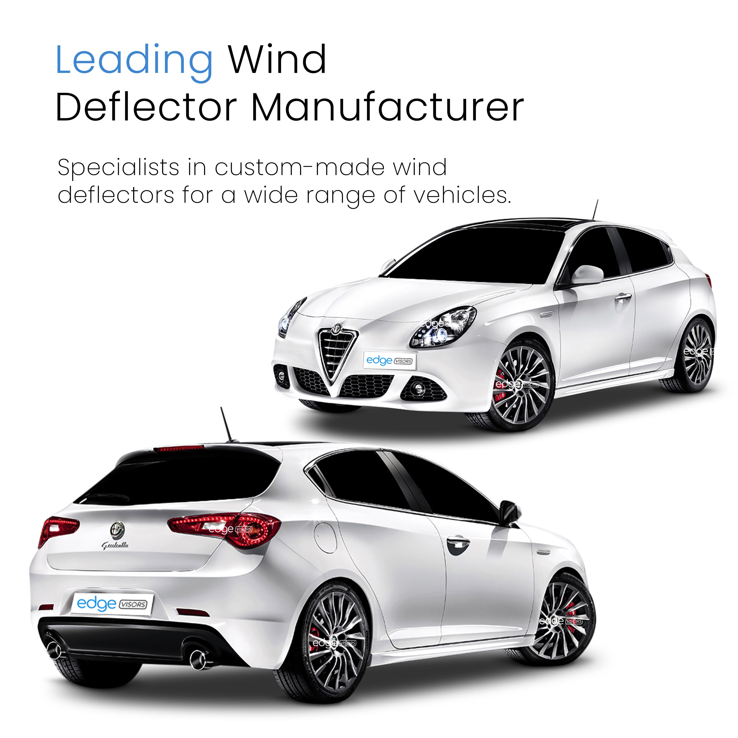 Alfa Romeo Giulietta 2010-2021 5 Door Hatchback Wind Deflectors 4pc