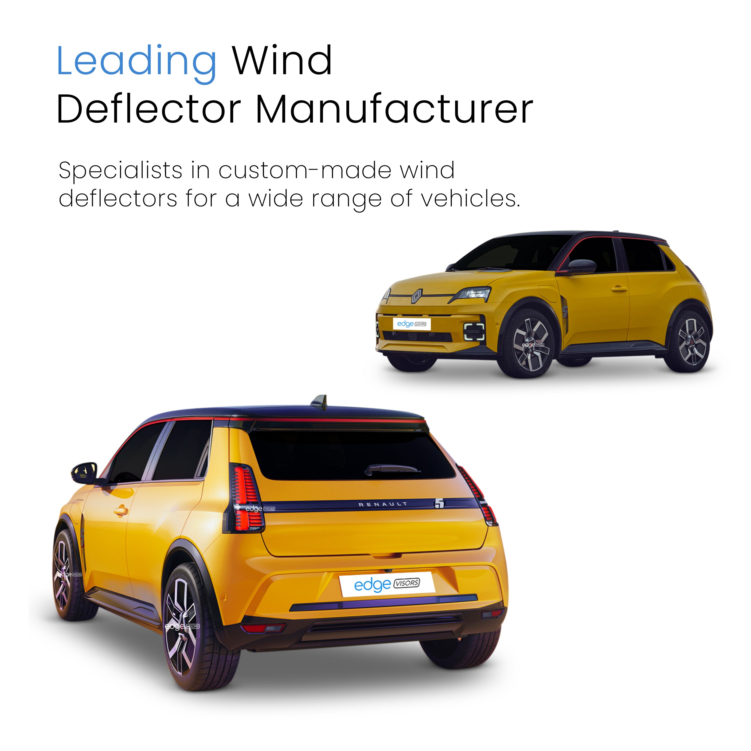 Renault 5 E-Tech 2024-Onwards 5 Door Hatchback Wind Deflectors 4pc