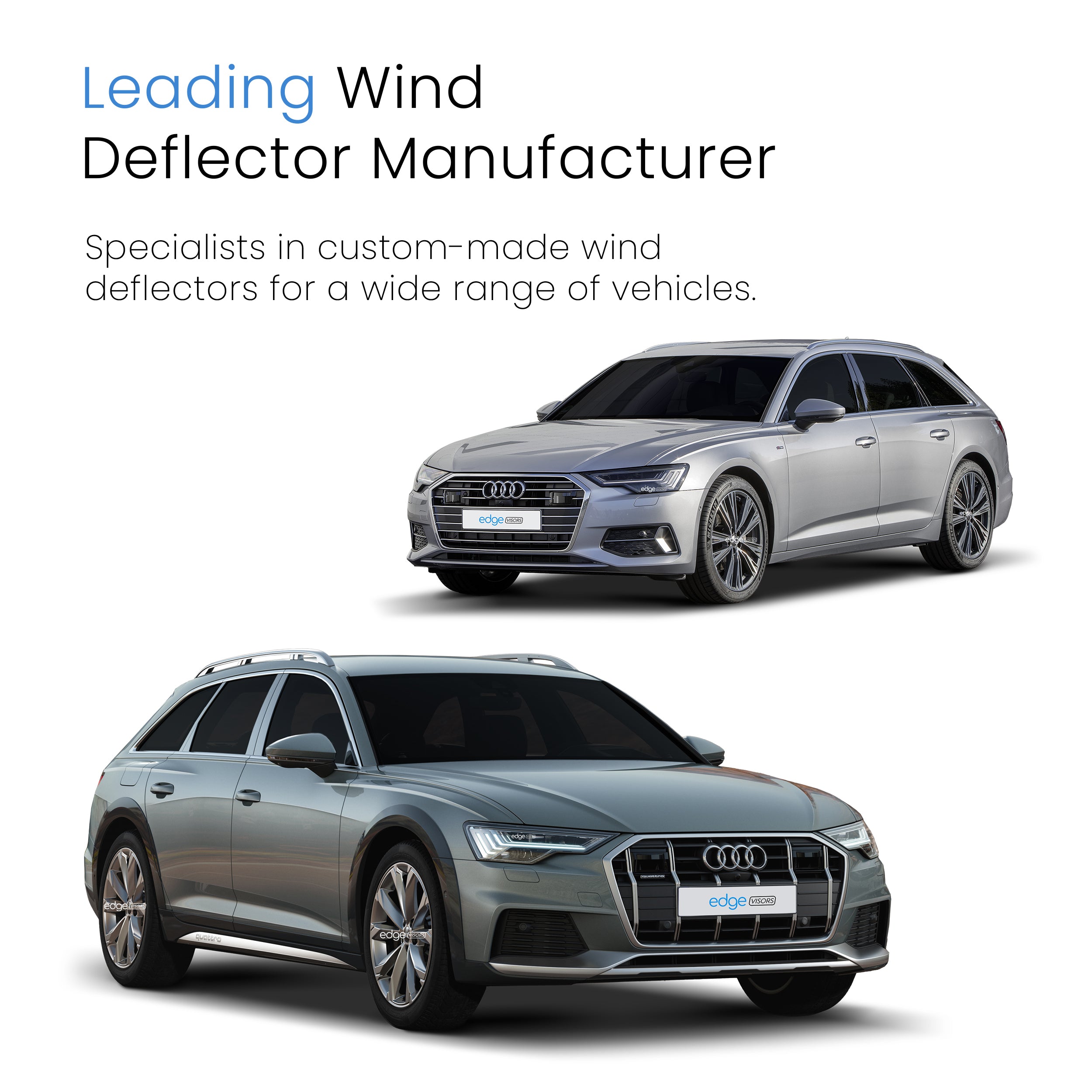 Audi A6 C8 or Allroad S6 RS6 2019-onwards 5 Door Estate Wind Deflectors 4pc