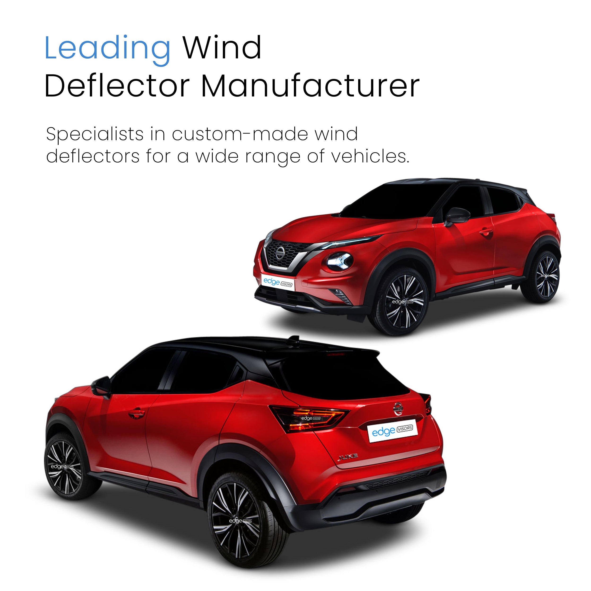 Nissan Juke MK2 2019-Onwards 5 Door SUV Wind Deflectors 4pc