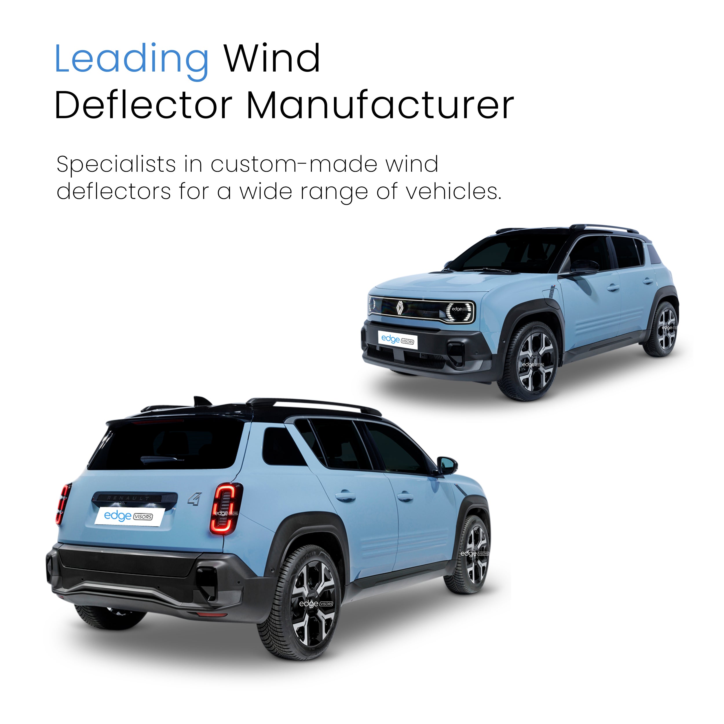 Renault 4 E-Tech 2025-Onwards 5 Door SUV Wind Deflectors 4pc