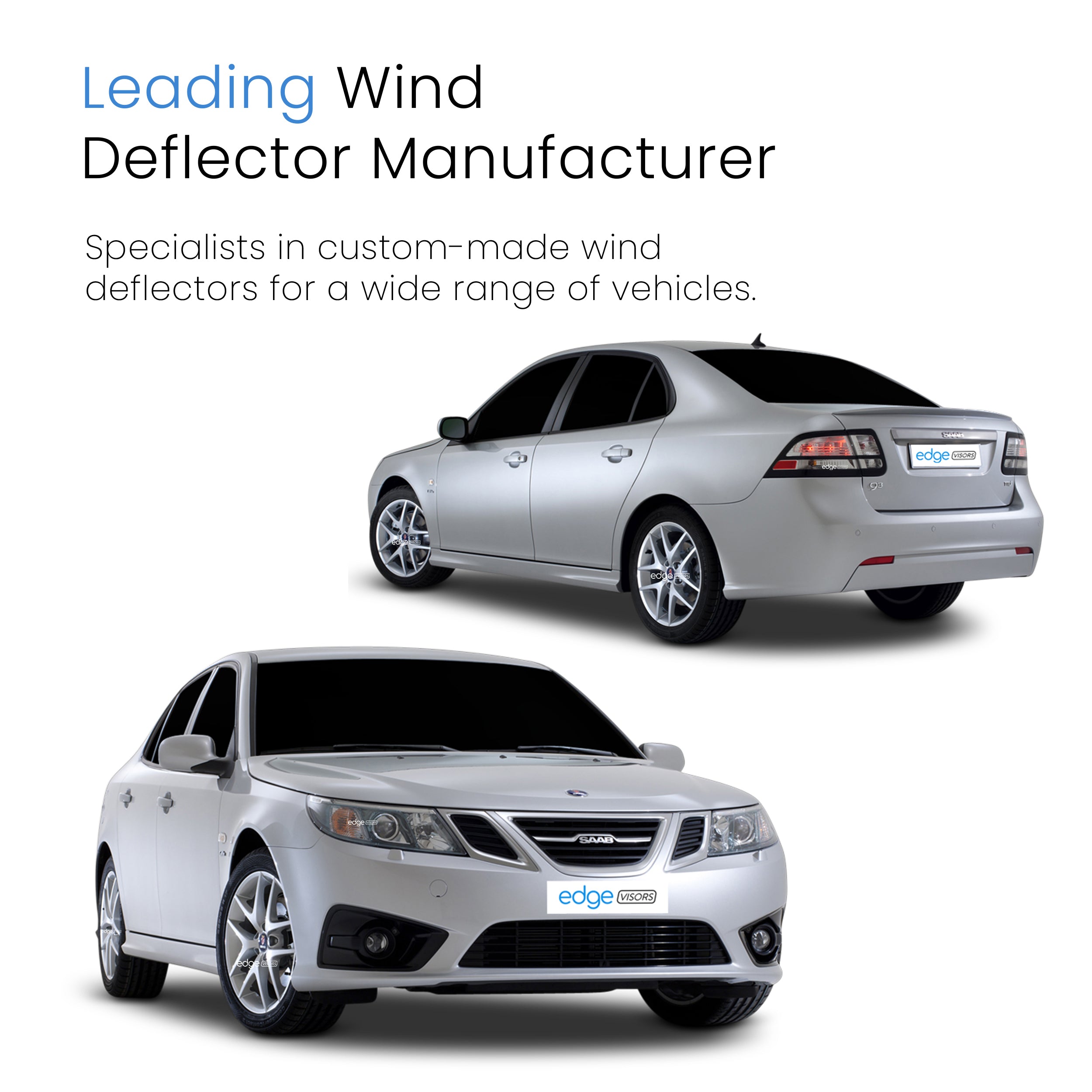 Saab 9-3 2002-2016 4 Door Wind Deflectors 4pc