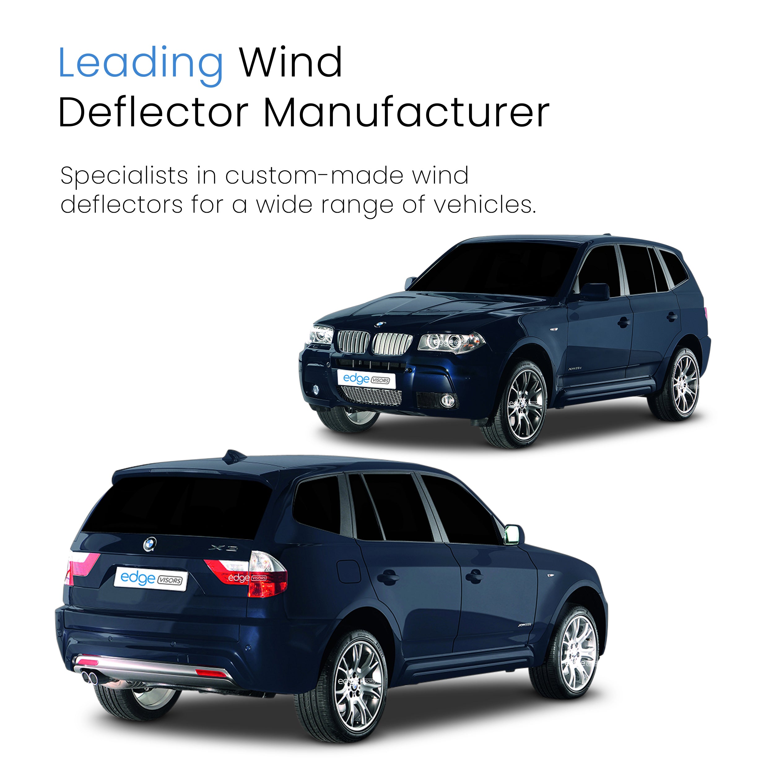 BMW X3 E83 MK1 2003-2010 5 Door SUV Wind Deflectors 4pc