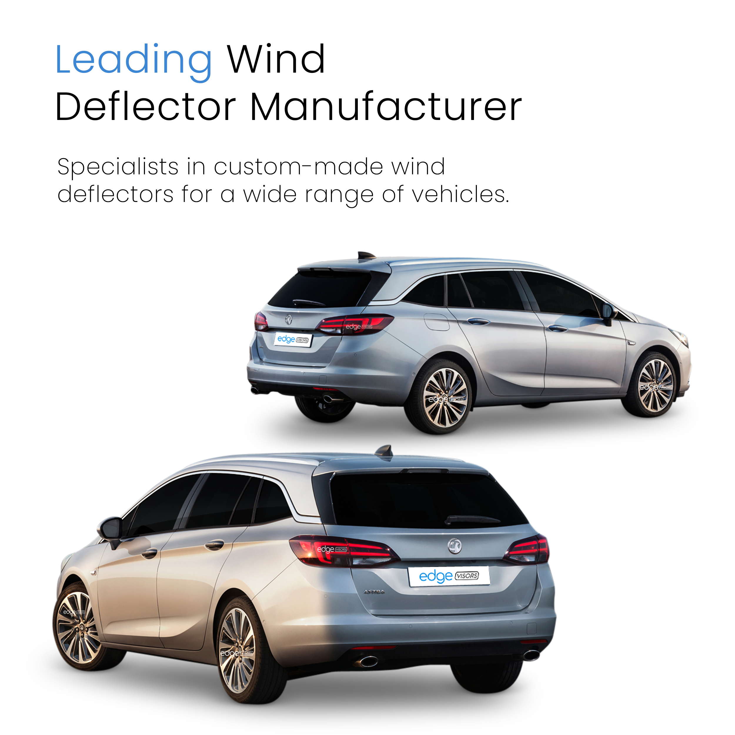Vauxhall Astra K MK7 2015-2021 5 Door Estate Wind Deflectors 4pc