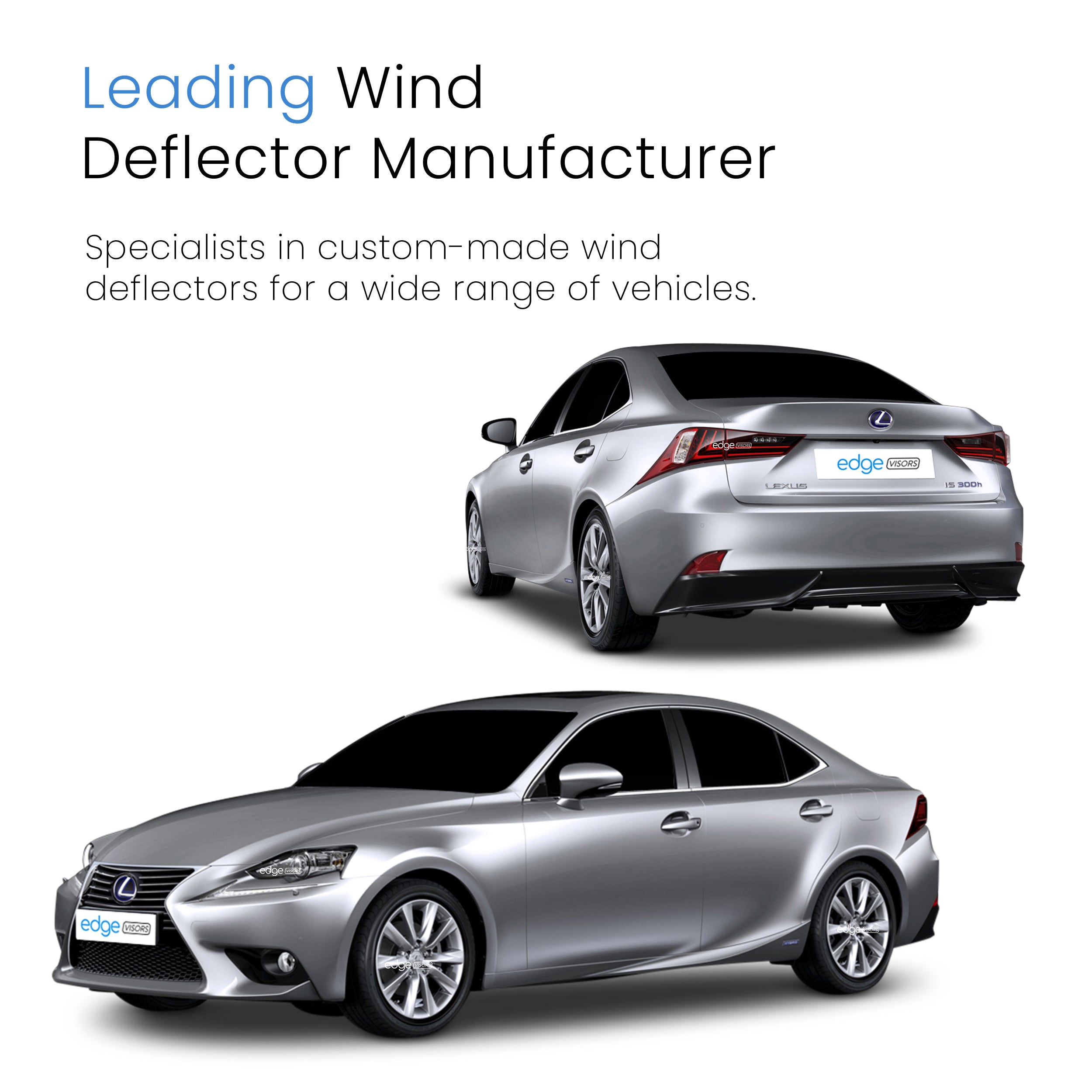 Lexus IS MK3 2013-2020 4 Door Saloon Wind Deflectors 4pc