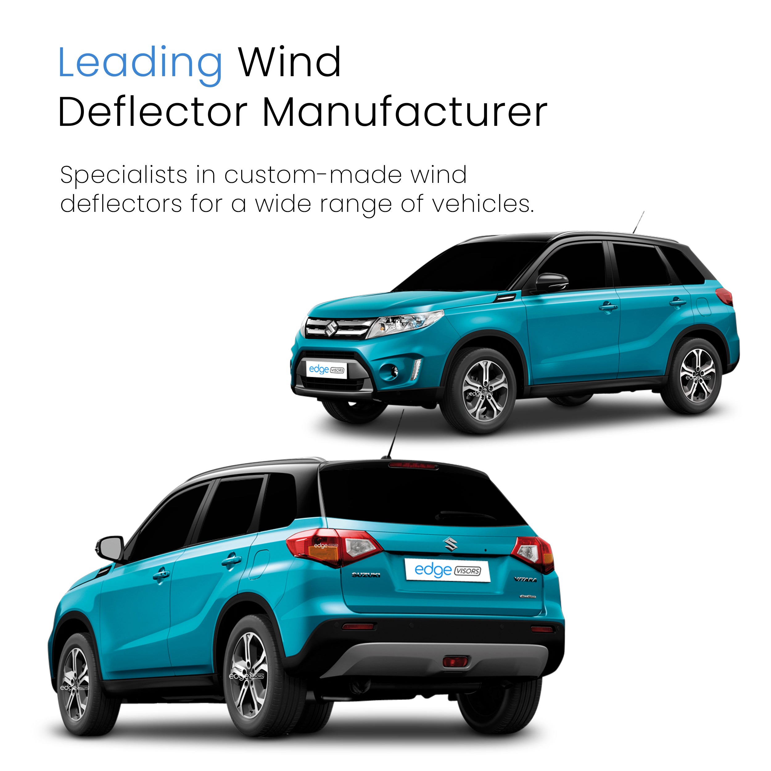 Suzuki Vitara MK2 2014-Onwards 5 Door SUV Wind Deflectors 4pc