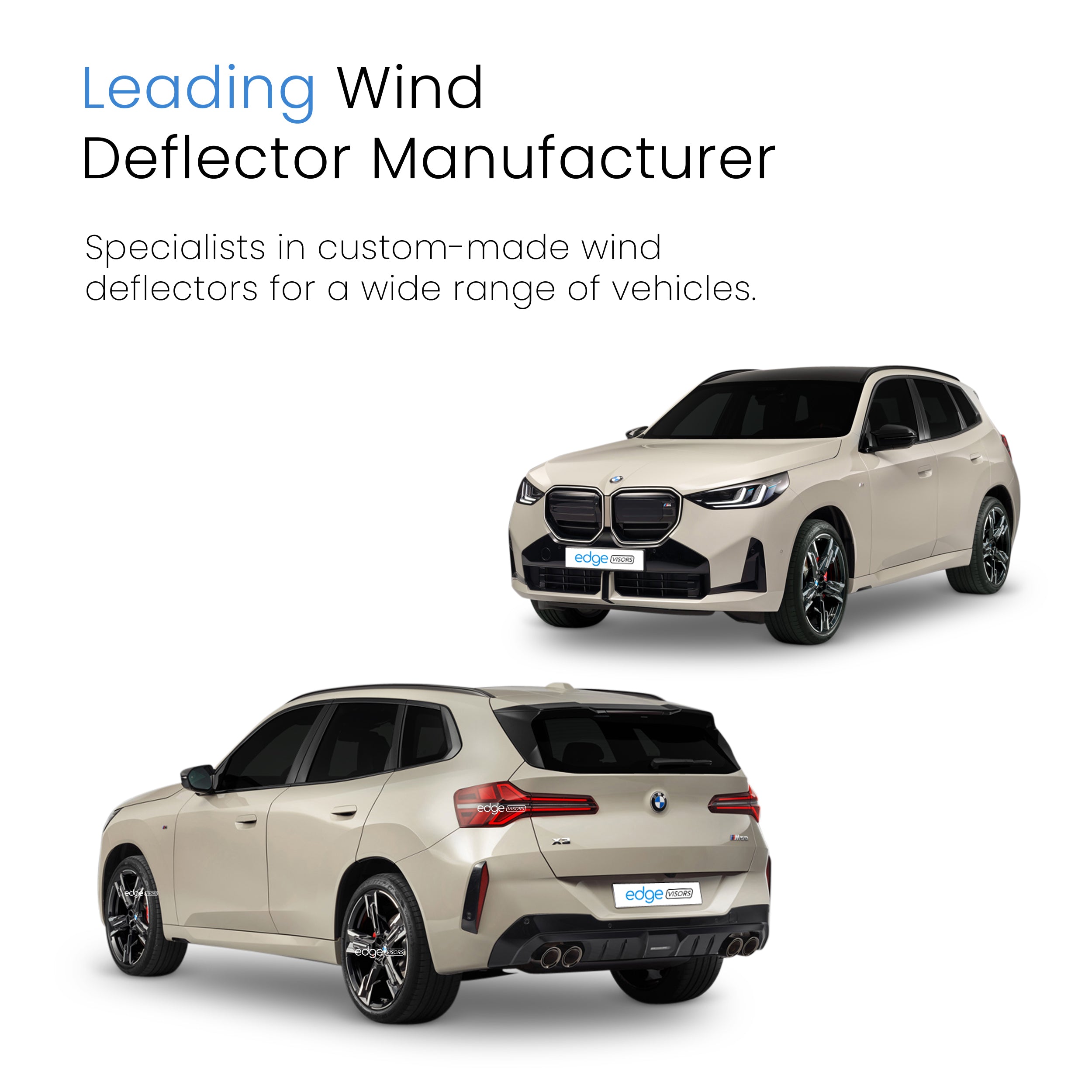 BMW X3 G45 2024-onwards 5 Door SUV Wind Deflectors 4pc Edgevisors Tinted