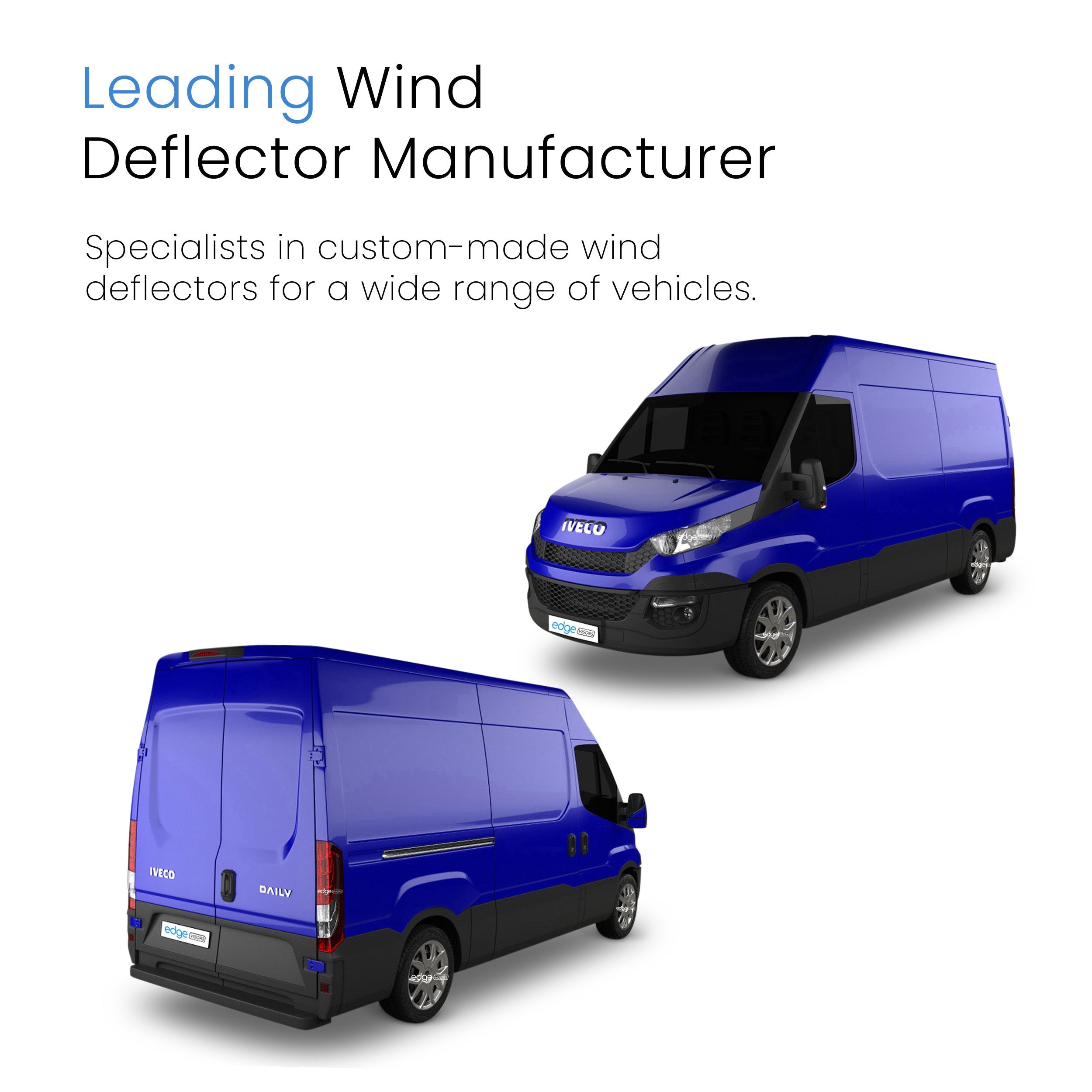 Iveco Daily MK7 2014-2024 2 Door Van Wind Deflectors 2pc