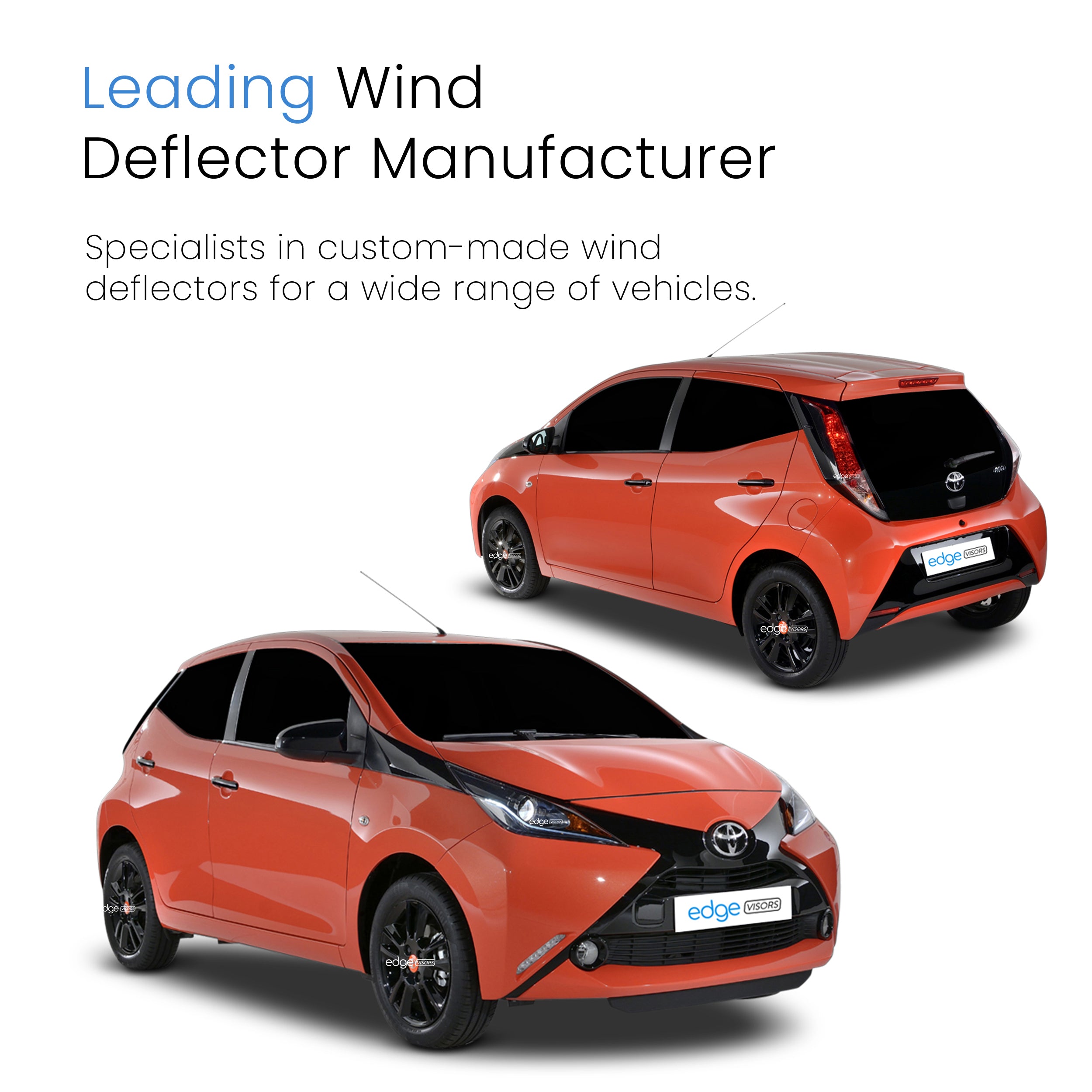 Toyota Aygo MK2 2014-2021 5 Door Hatchback Wind Deflectors 2pc