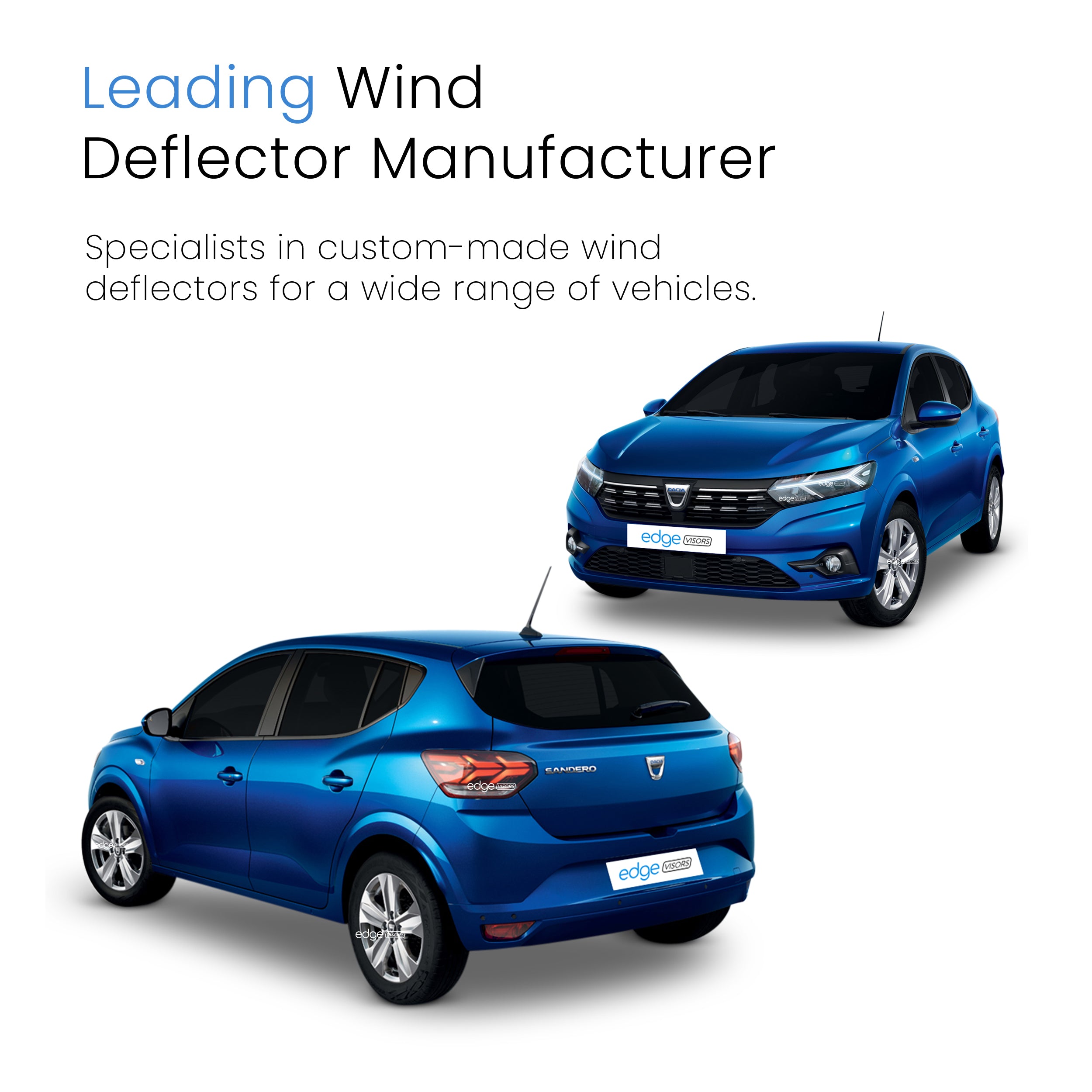 DACIA Sandero MK3 2021-2025 5 Door Hatchback Wind Deflectors 4pc