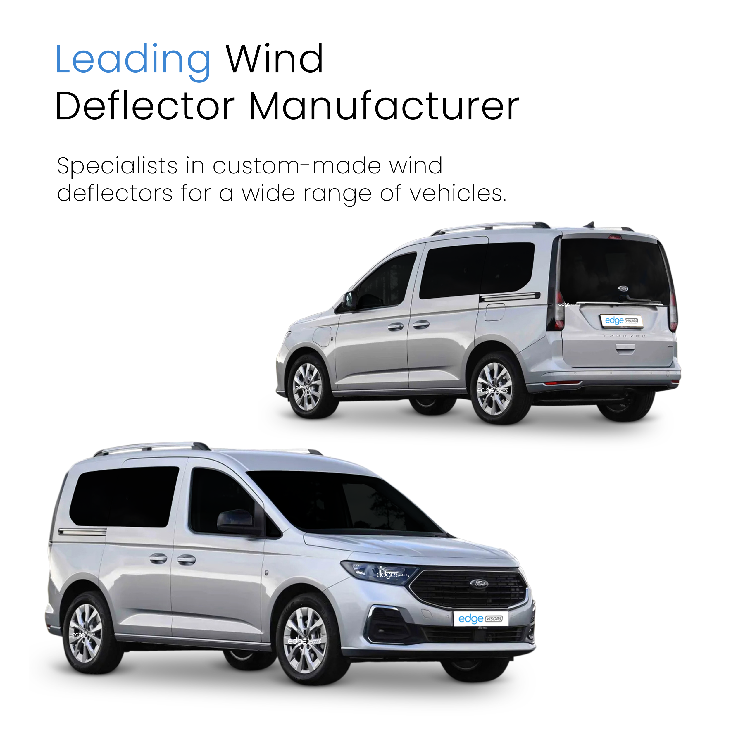 Ford Transit Connect/Tourneo MK3 2023-onwards 2 Door Van Wind Deflectors 2pc